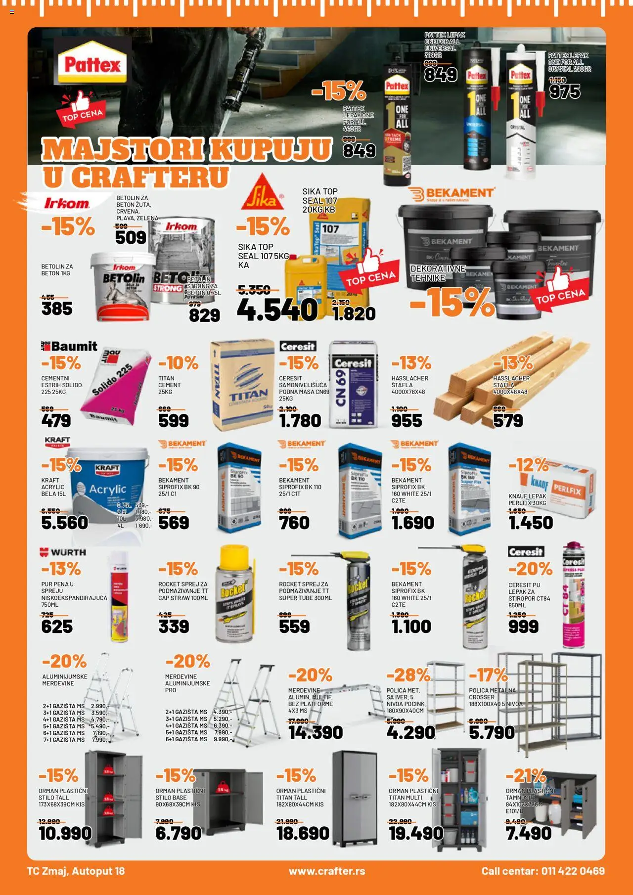 Crafter katalog - važi od 01.08.2025 | Strana: 6 | Proizvode: Orman, Polica, Merdevine