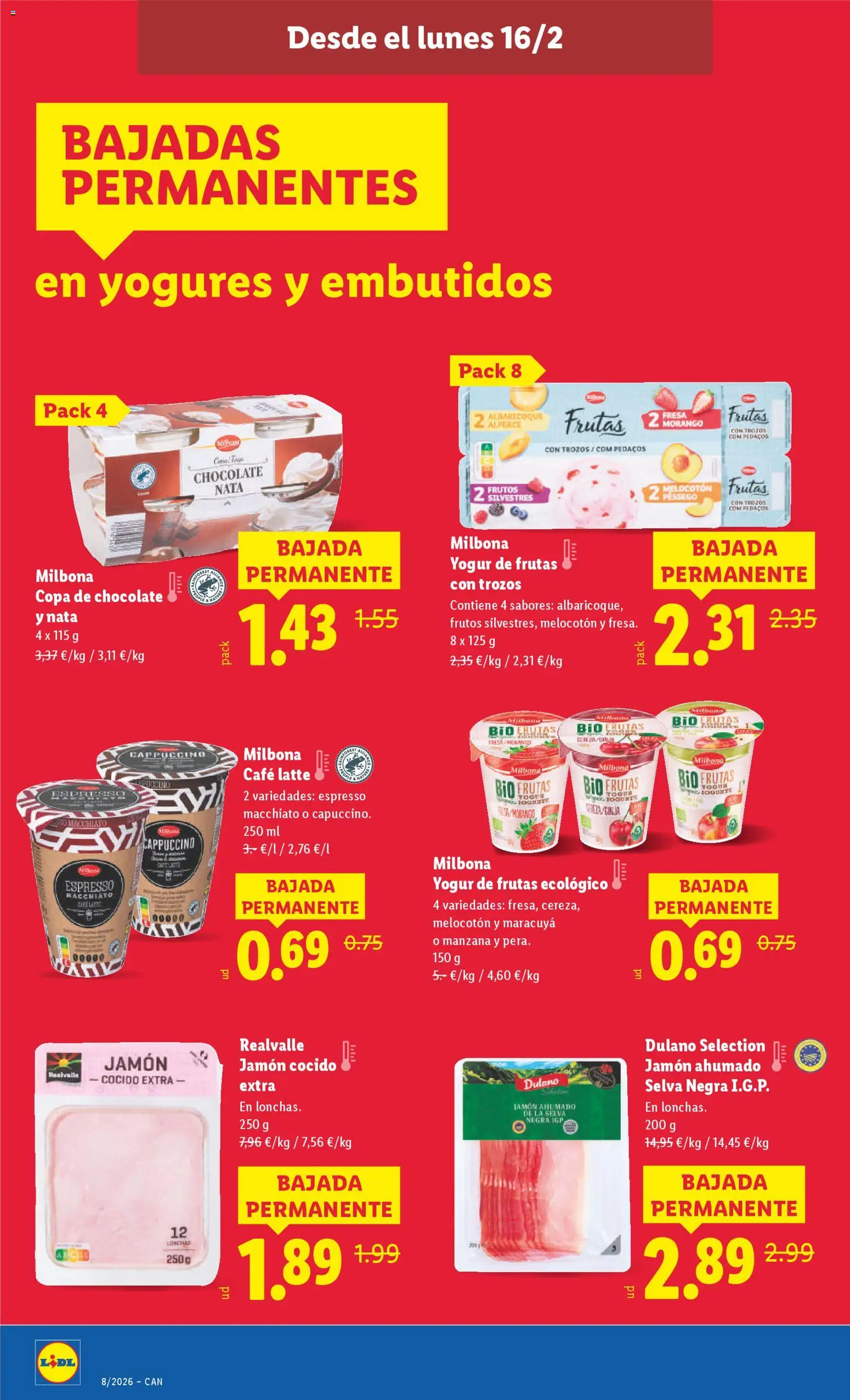 Lidl - Canarias  │ válido desde el 16.02.2026 | Página: 7 | Productos: Yogur, Chocolate, Αποφλοιωτής σκόρδου, Νυχτικό