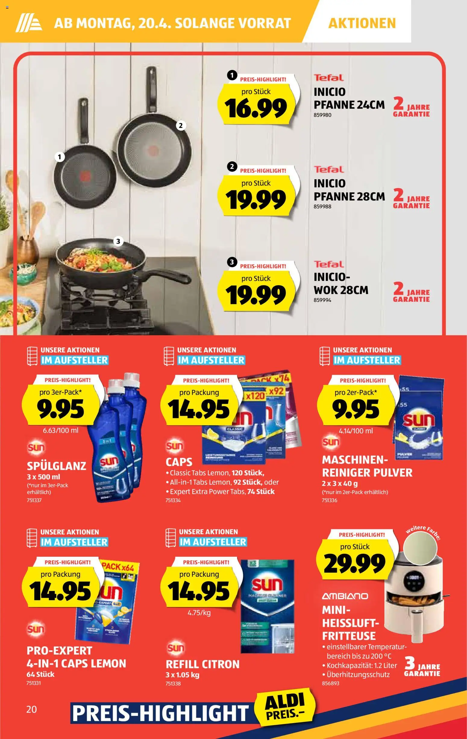 Aldi aktionen – gültig ab 16.04.2026 | Seite: 21 | Produkte: Pulver, Wok, Fritteuse