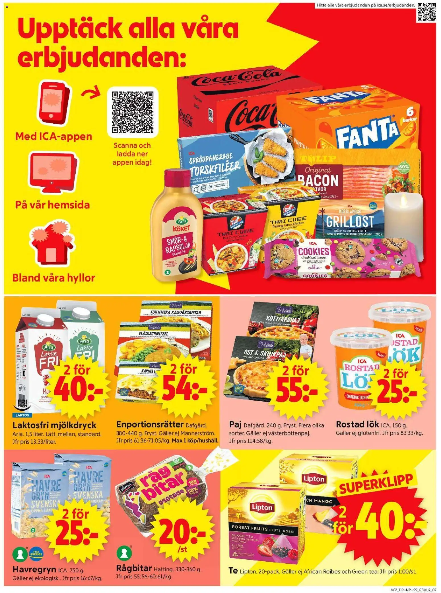 ICA Supermarket reklamblad aktuell från 05.01.2026 | Sida: 9 | Produkter: Galler, Smör, Rapsolja, Te