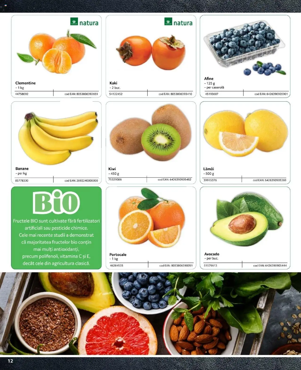 Noul catalog Selgros – valabil de la 09.02.2024 | Pagină: 12 | Produse: Mere, Portocale, Kiwi, Avocado