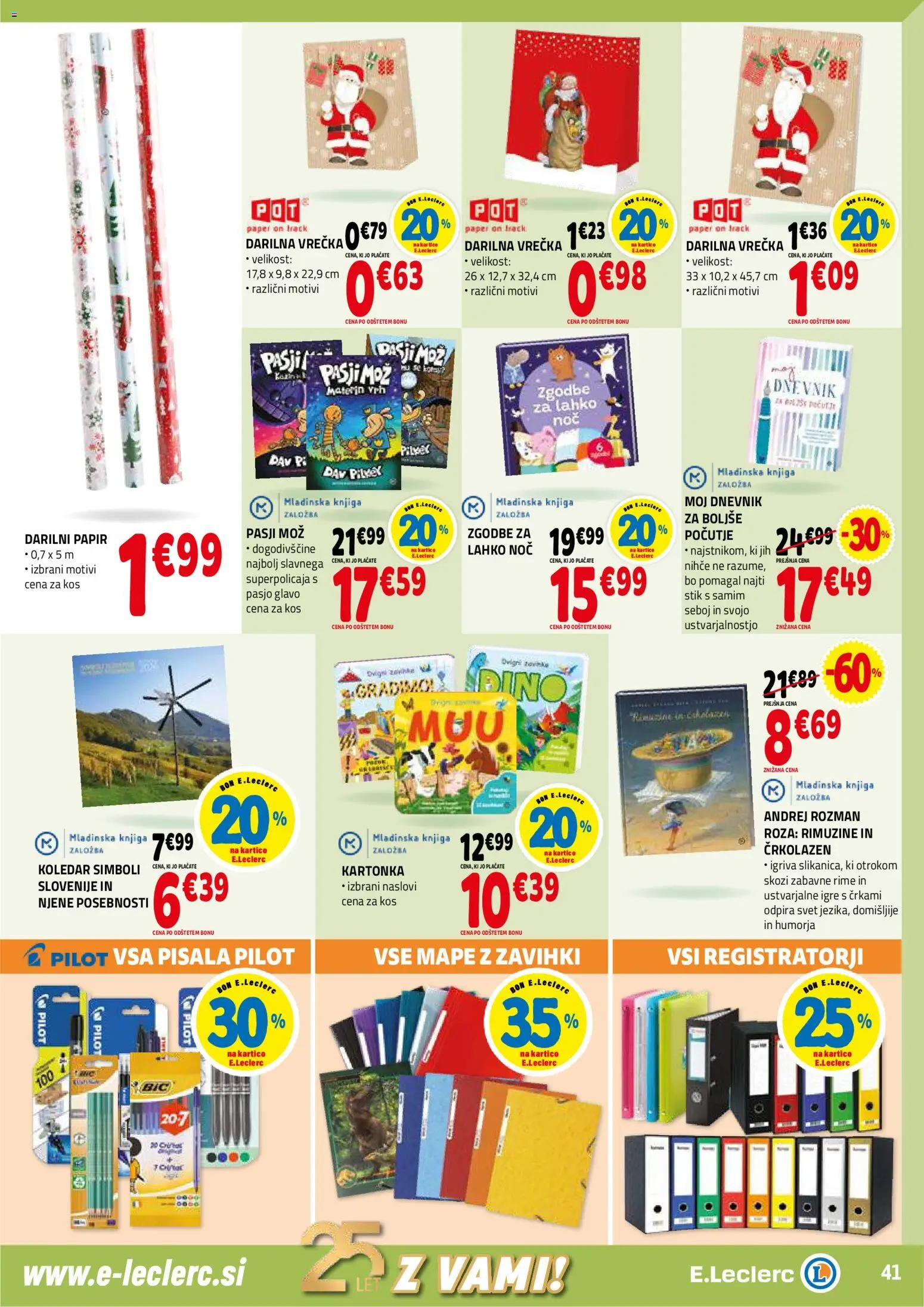 Novi E.leclerc katalog ponudbe – veljaven od 26.11.2025 | Stran: 41 | Izdelki: Kos, Knjiga, Pisala