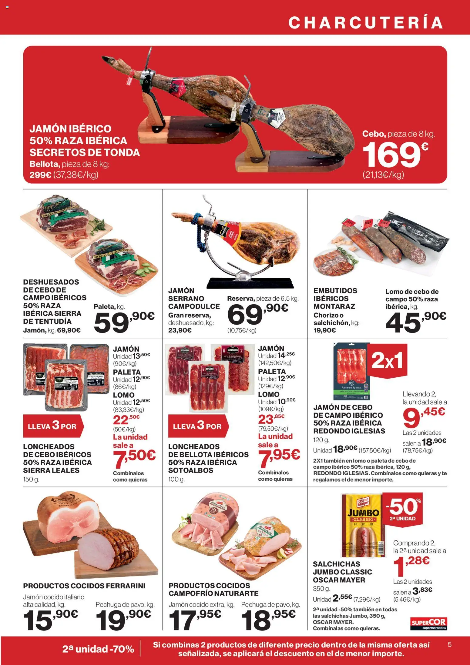 Supercor folleto │ válido desde el 12.03.2026 | Página: 5 | Productos: Jamón, Jamón cocido, Té, Νυχτικό