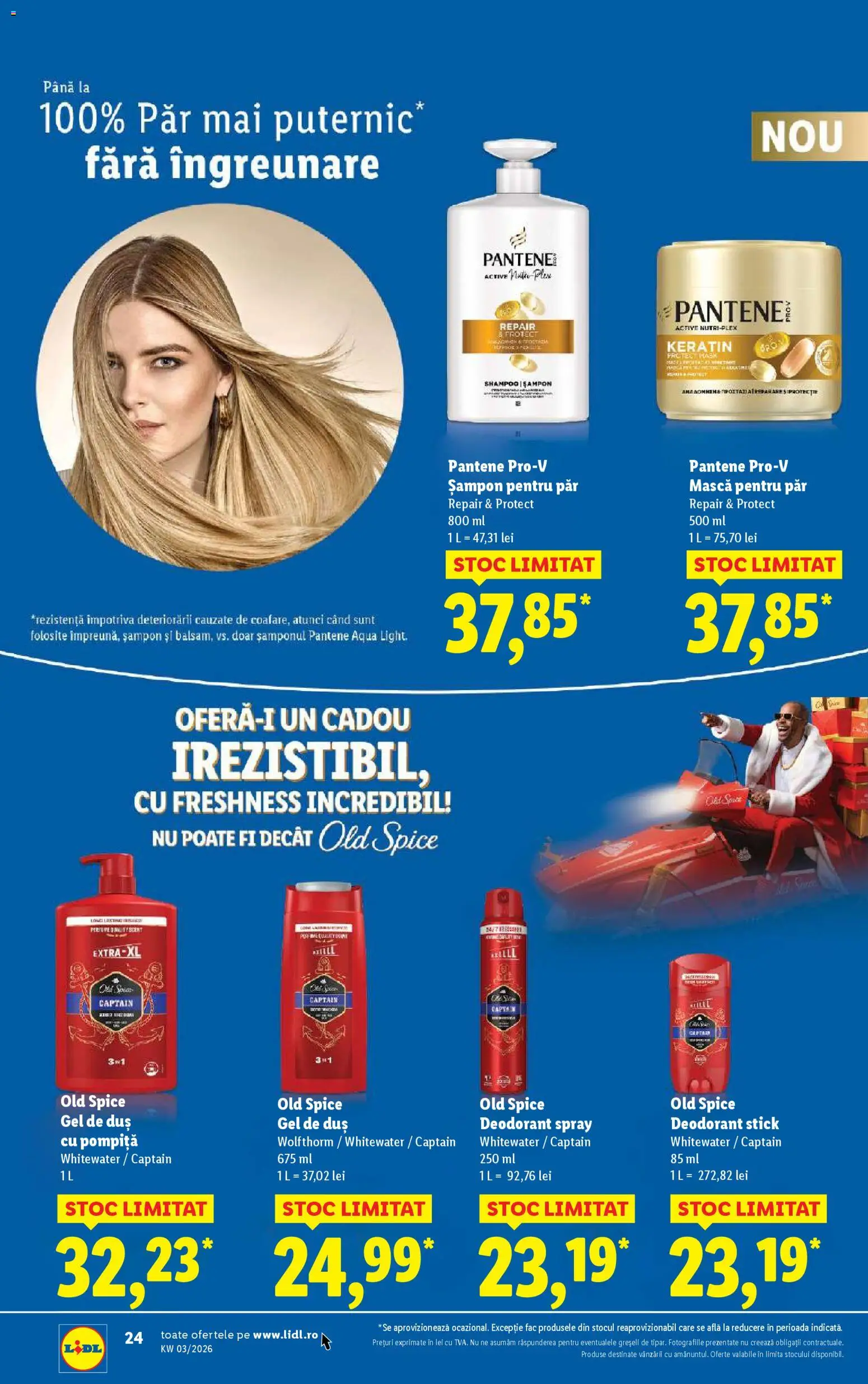 Noul catalog Lidl – valabil de la 12.01.2026 | Pagină: 24 | Produse: Duș, Șampon, Gel de duș, Deodorant