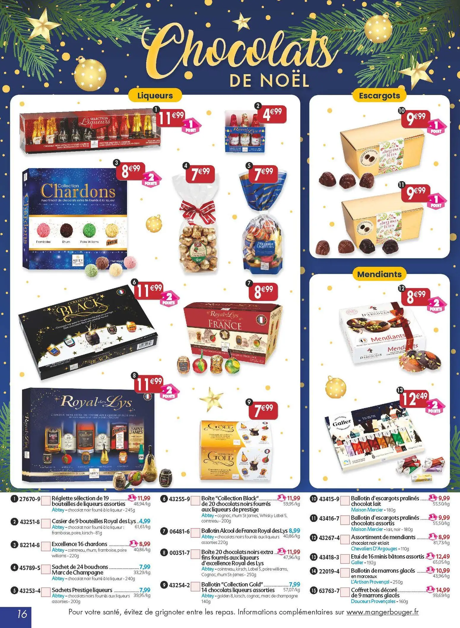 {H1} | Page: 16 | Produits: Poire, Rhum, Lait, Marrons glacés