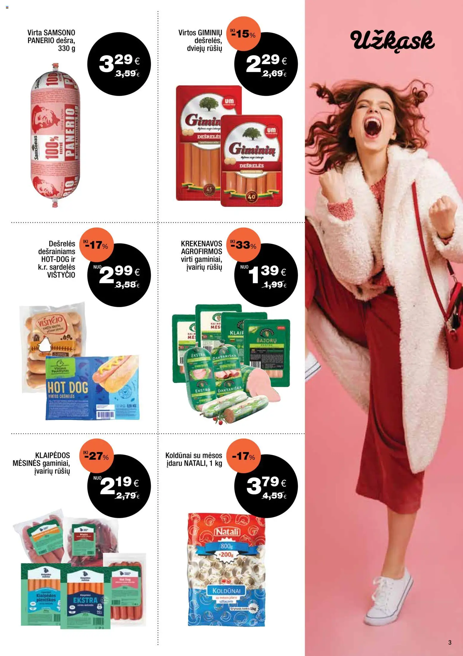 Express market akcijos nuo 08.03.2026 | Puslapis: 3 | Prekių: Sardelės, Dešrelės