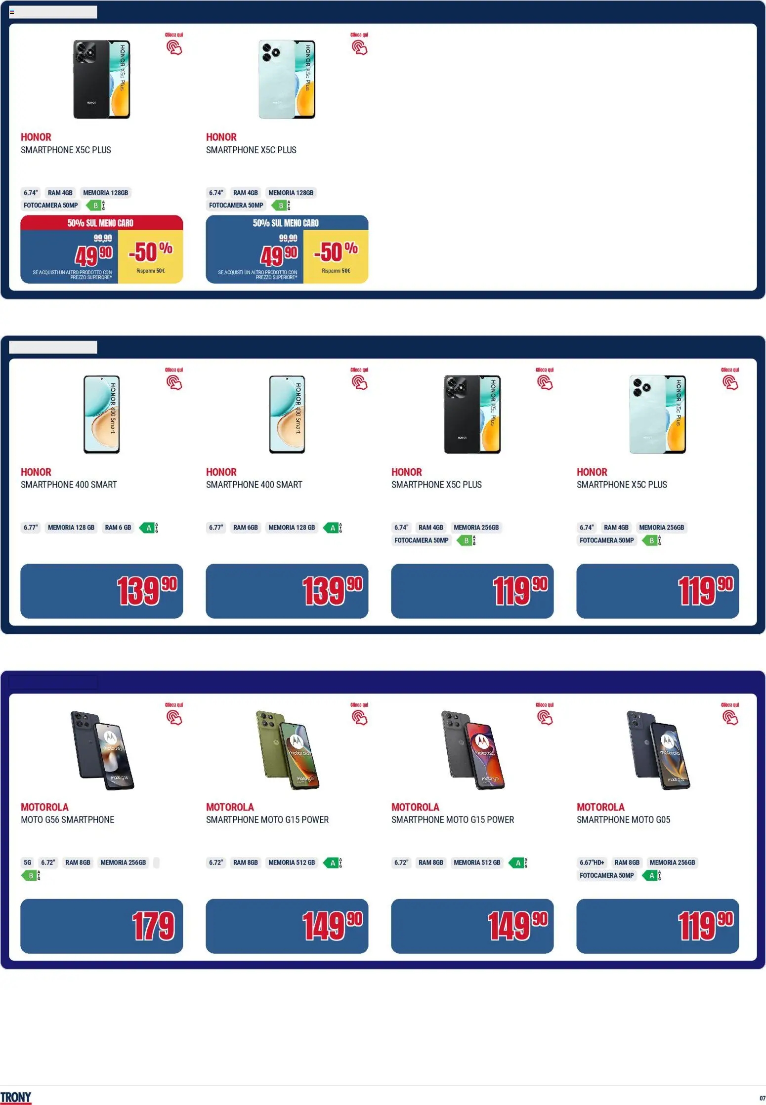 Volantino Trony del 04.12.2025 | Pagina: 7 | Prodotti: Smartphone, Fotocamera