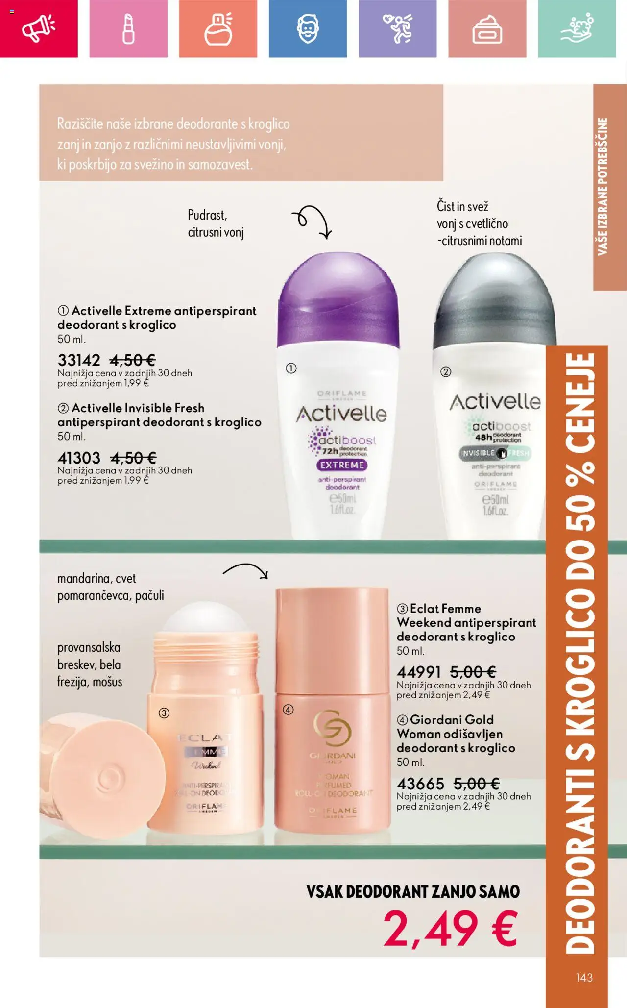 Oriflame katalog 12 │ velja od 24.08.2025 | Stran: 143 | Izdelki: Deodorant, Antiperspirant