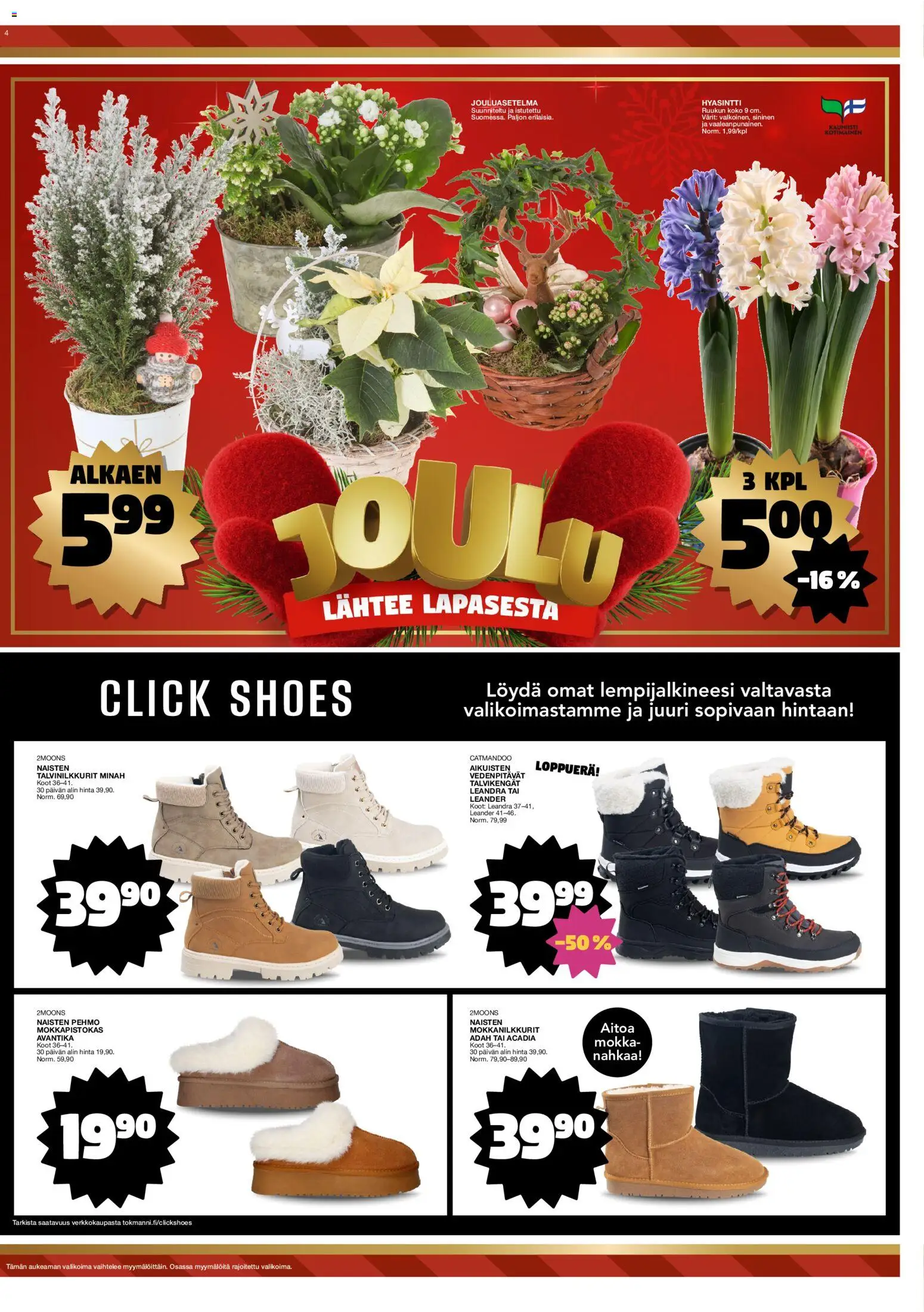 Tokmanni tarjoukset – voimassa 08.12.2025 alkaen | Sivu: 4 | Tuotteet: Talvikengät