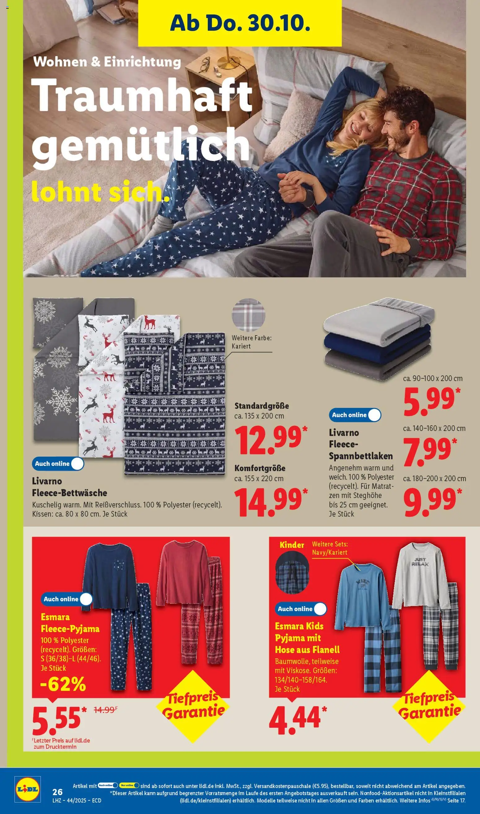 Lidl - Prospekt – gültig ab 27.10.2025 | Seite: 46 | Produkte: Kissen, Hose, Pyjama