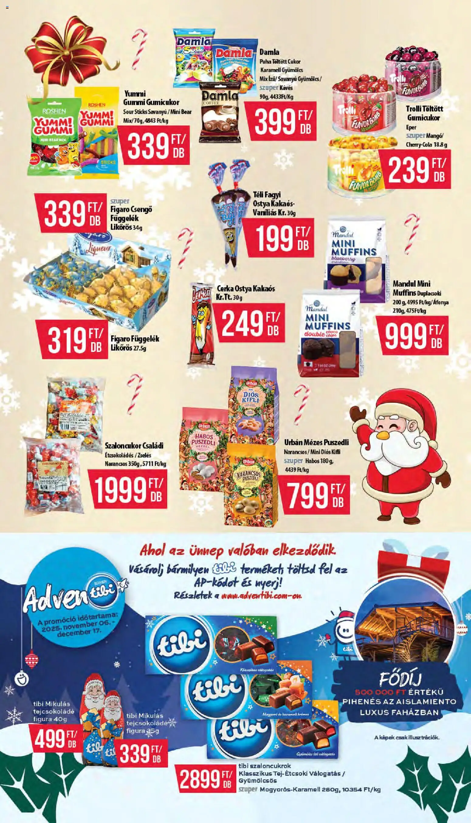 COOP akciós ujság - amely érvényes a következő dátumtól: 13.11.2025 | Oldal: 8 | Termékek: Mogyoró, Szaloncukor, Eper, Cukor