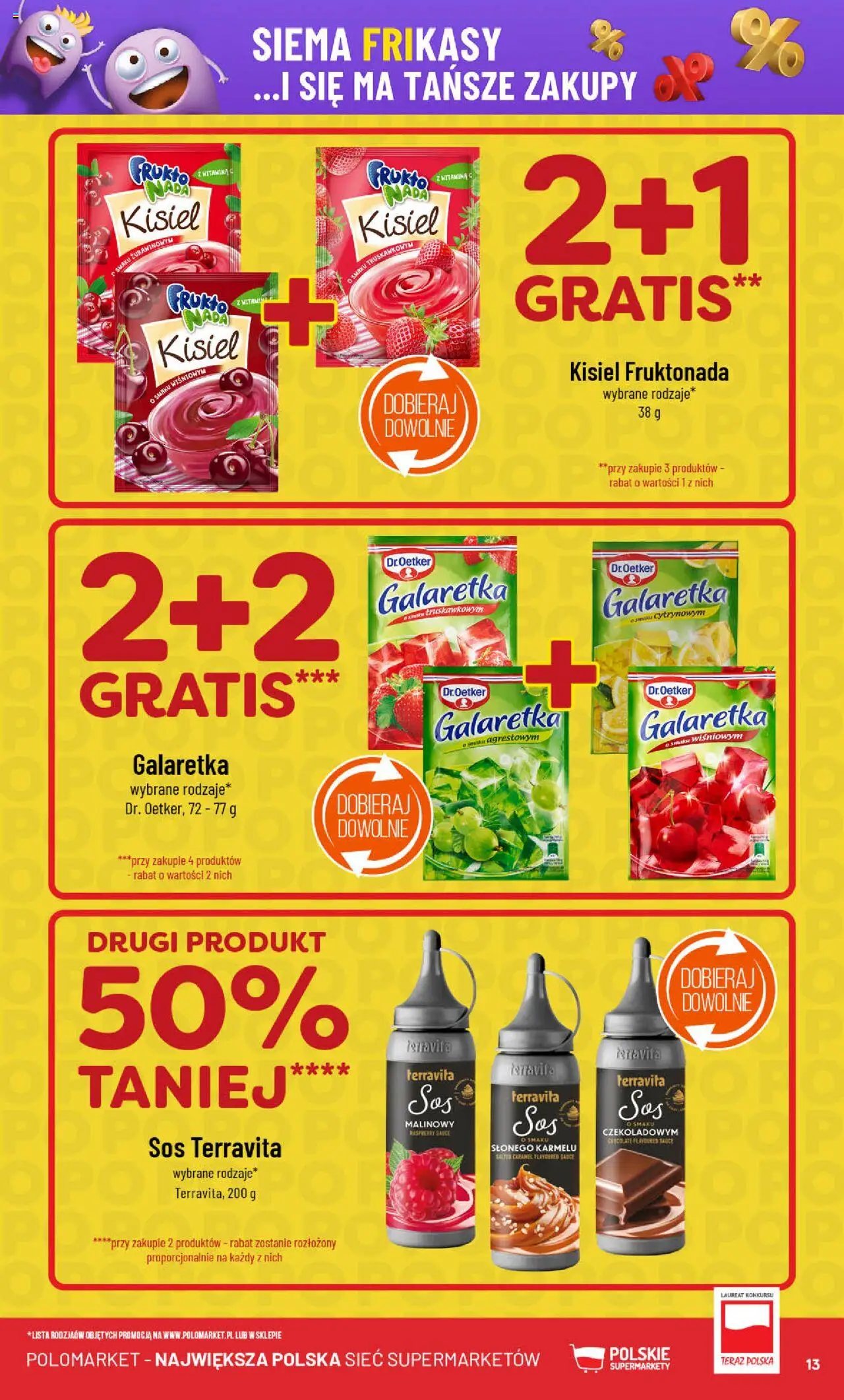 POLOmarket Gazetka od 04.06.2025 | Strona: 13 | Produkty: Galaretka, Sos