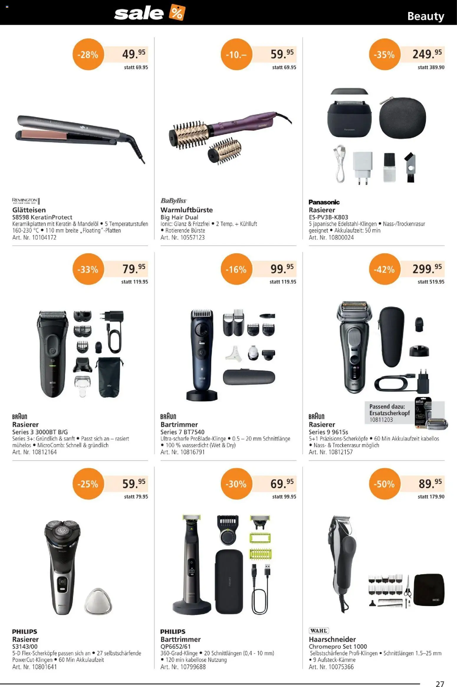 Fust Aktionen – gültig ab 25.12.2025 | Seite: 27 | Produkte: Bürste, Glätteisen, Philips, Panasonic