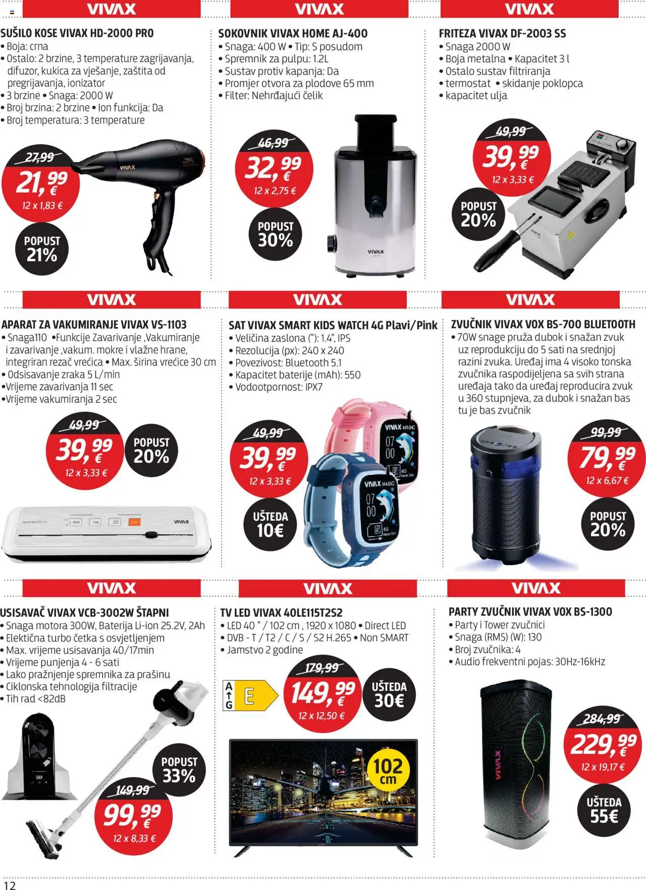 Centar Tehnike katalog | vrijedi od 01.10.2025 | Stranica: 12 | Proizvodi: Sokovnik, Baterije, Pojas, Zvučnik