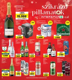 Interspar Akciós újság - amely érvényes a következő dátumtól: 11.12.2025 | Oldal: 12 | Termékek: Meggy, Budweiser, Steffl, Sör