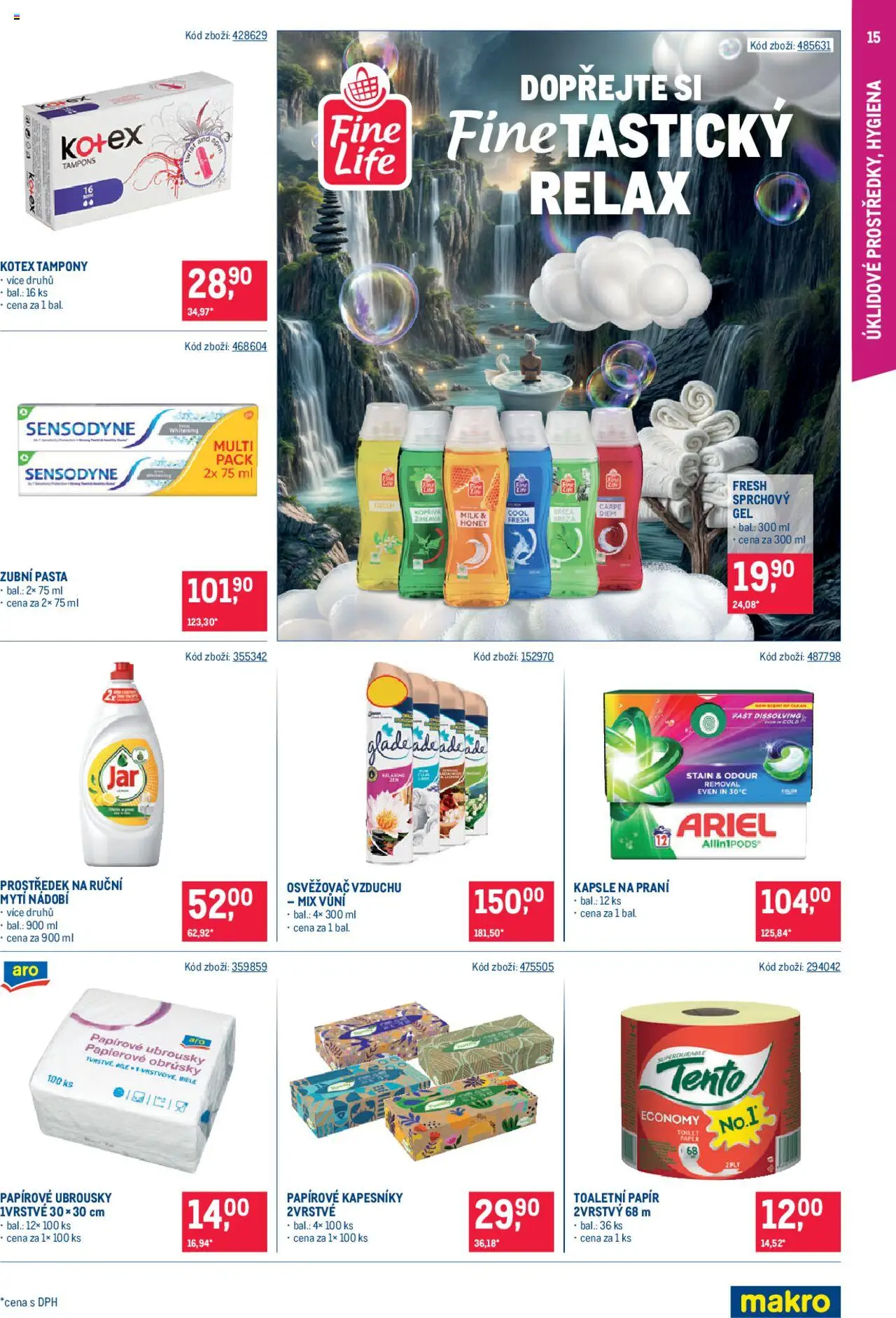 Makro leták - Maloobchod od 04.06.2025 | Strana: 15 | Produkty: Nádobí, Kapsle, Papírové kapesníky, Ariel
