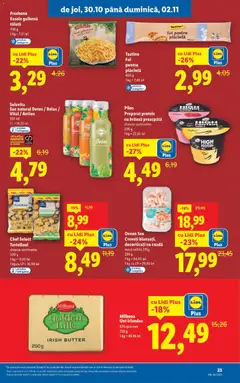 Ofertele Lidl valabile de la 27.10.2025 | Pagină: 25 | Produse: Toplar, Masă, Plăcintă, Unt