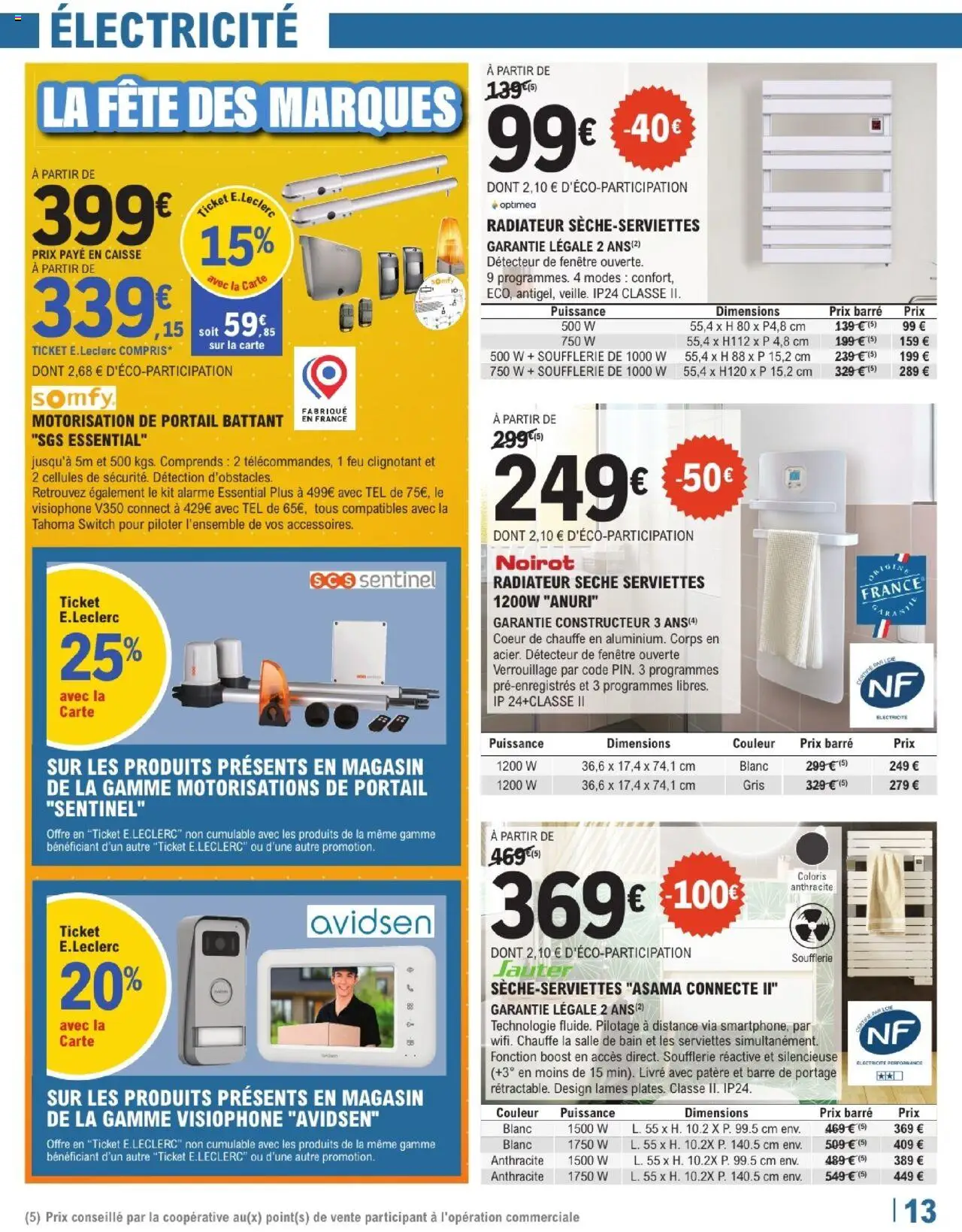 {H1} | Page: 13 | Produits: Portail, Seche serviettes, Radiateur, Livre