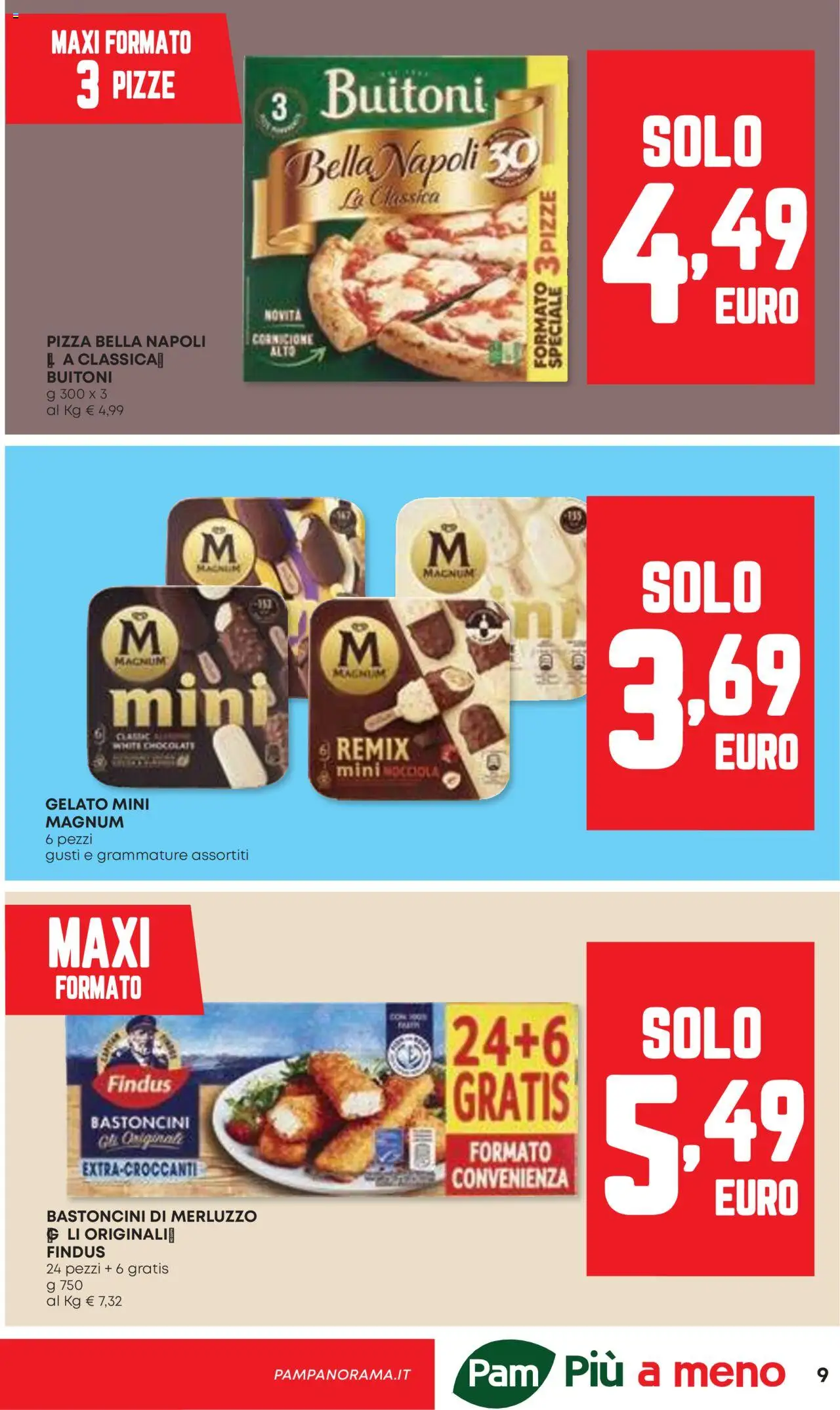 Volantino Panorama del 09.10.2025 | Pagina: 9 | Prodotti: Pizza, Merluzzo, Gelato