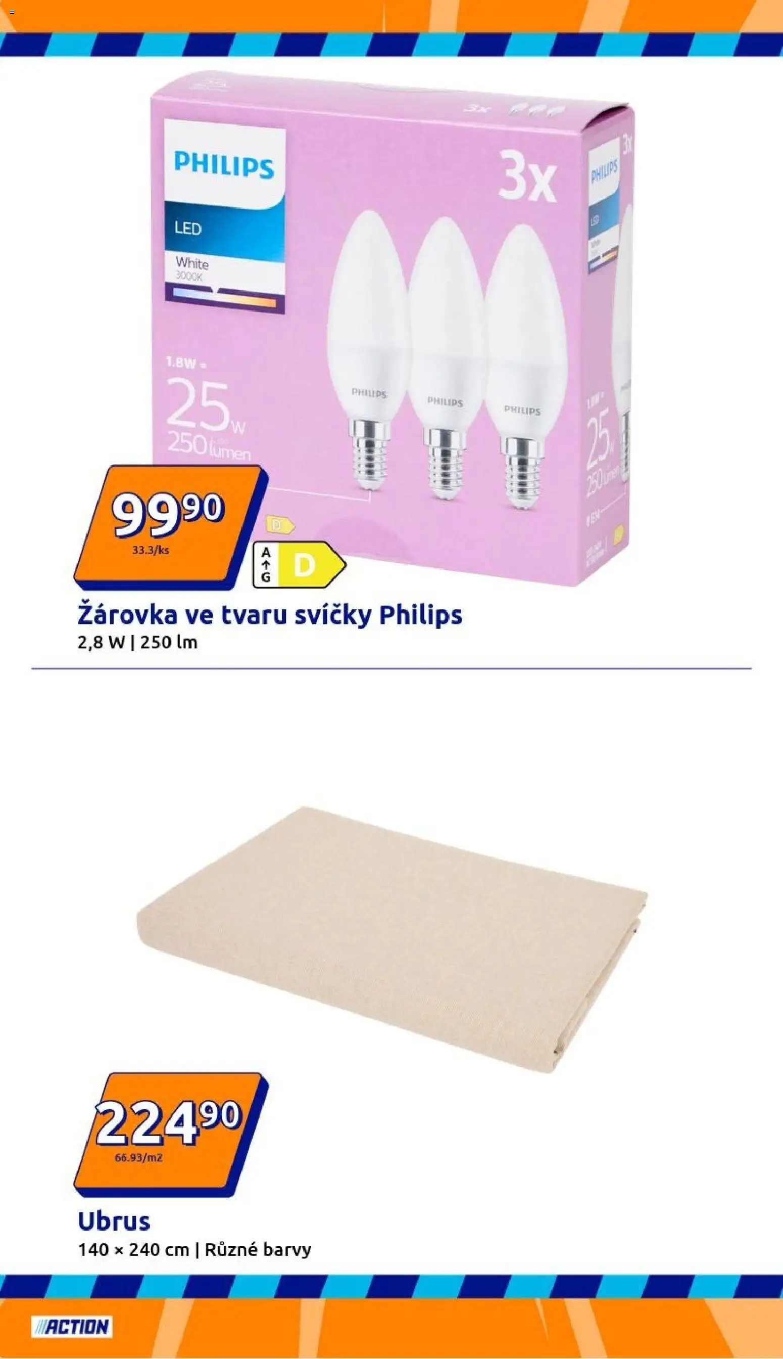 Action leták od 14.01.2026 | Strana: 4 | Produkty: Svíčky, Ubrus, Barvy