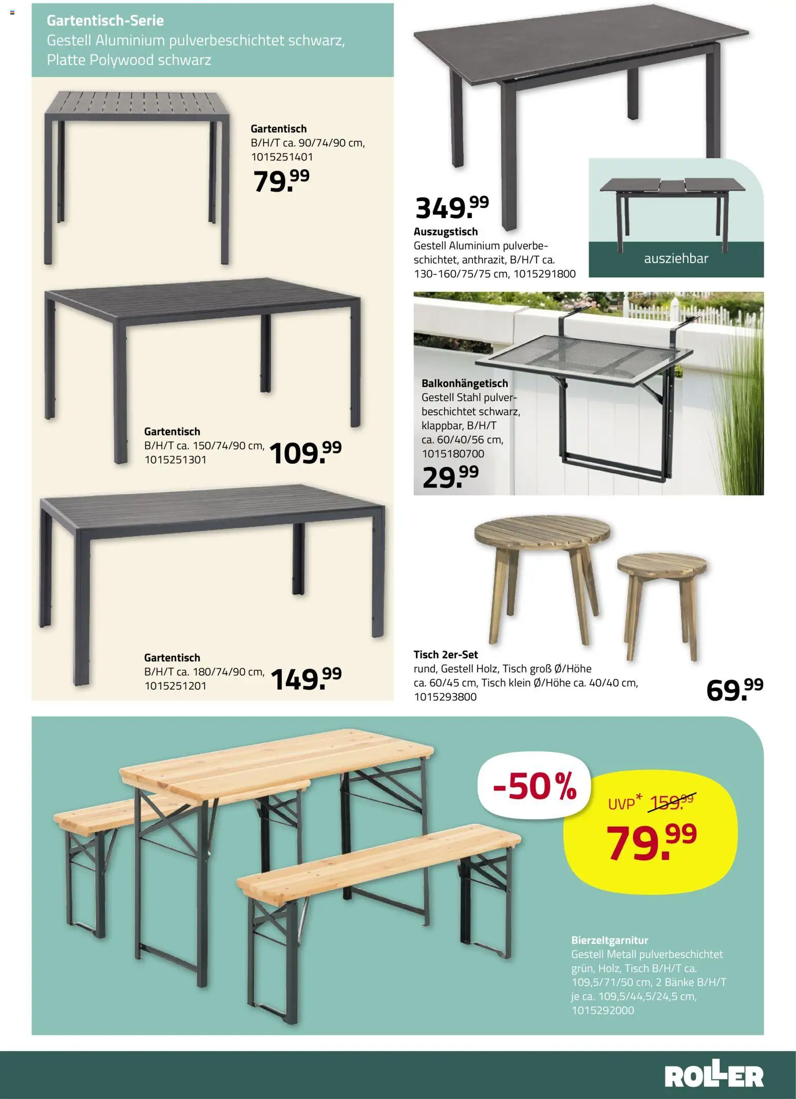 Roller Garten looks – gültig ab 23.02.2026 | Seite: 23 | Produkte: Tisch