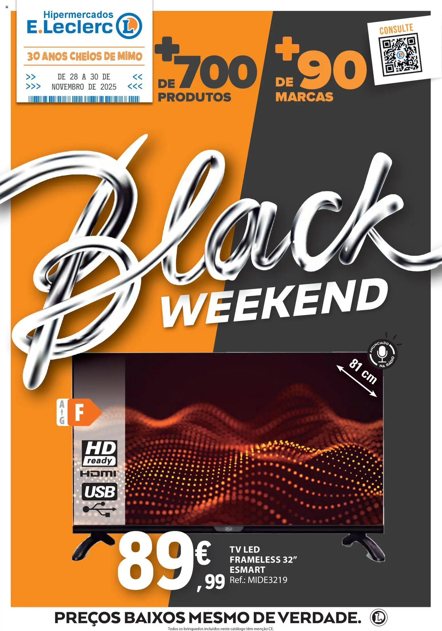 E.Leclerc - Black Friday │ válido de 28.11.2025 | Página: 1 | Produtos: Rádio, Tv led