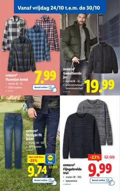 esmara® Flanellen hemd, maten M - XL, 100% katoen - Voorbeeld van een folder van Lidl, geldig van 22.10.2025 | Pagina: 46 | Producten: Sweater, Shirt, Hemd, Jas