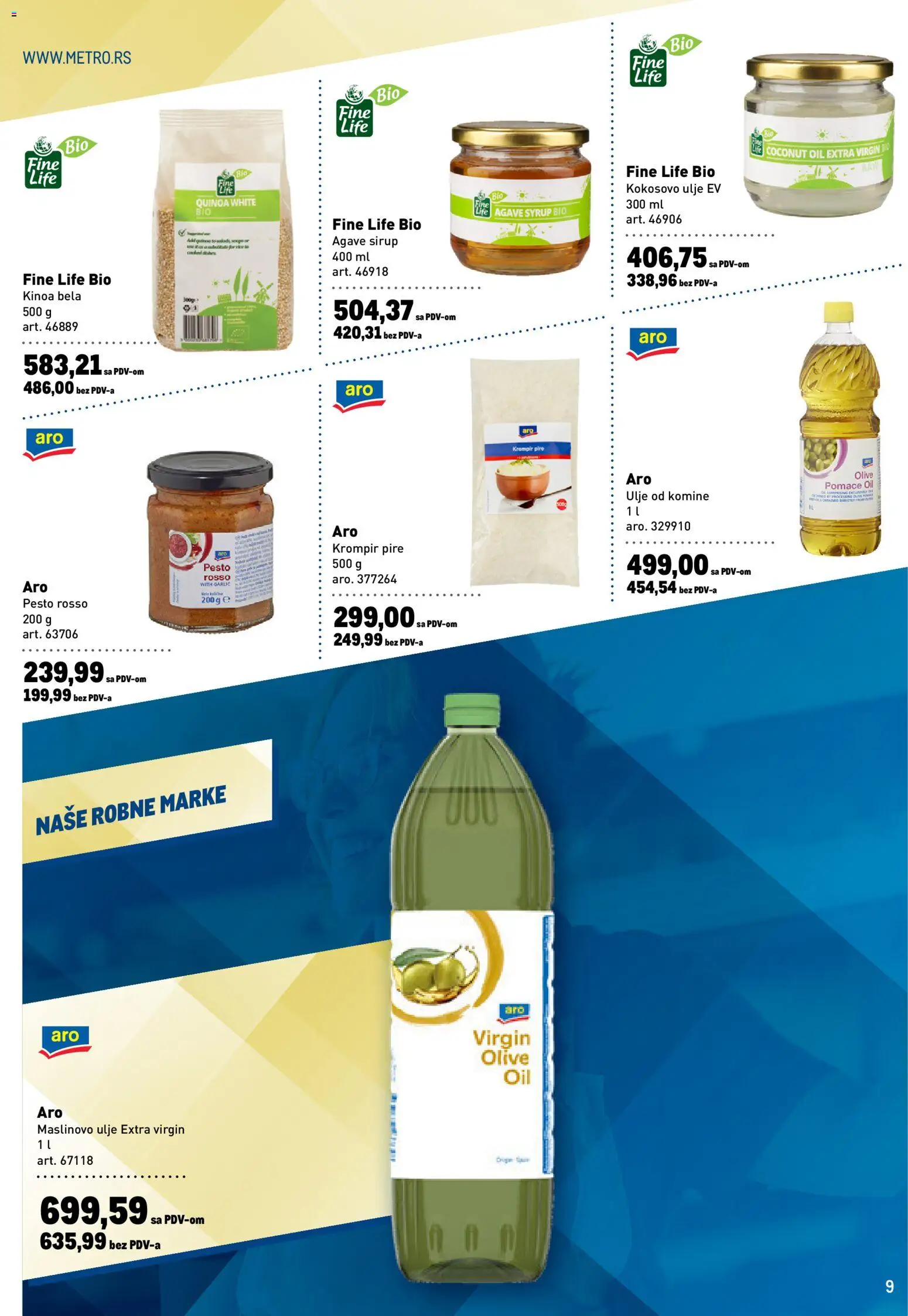 Metro katalog - važi od 22.01.2026 | Strana: 9 | Proizvode: Pesto, Quinoa, Sirup, Maslinovo ulje