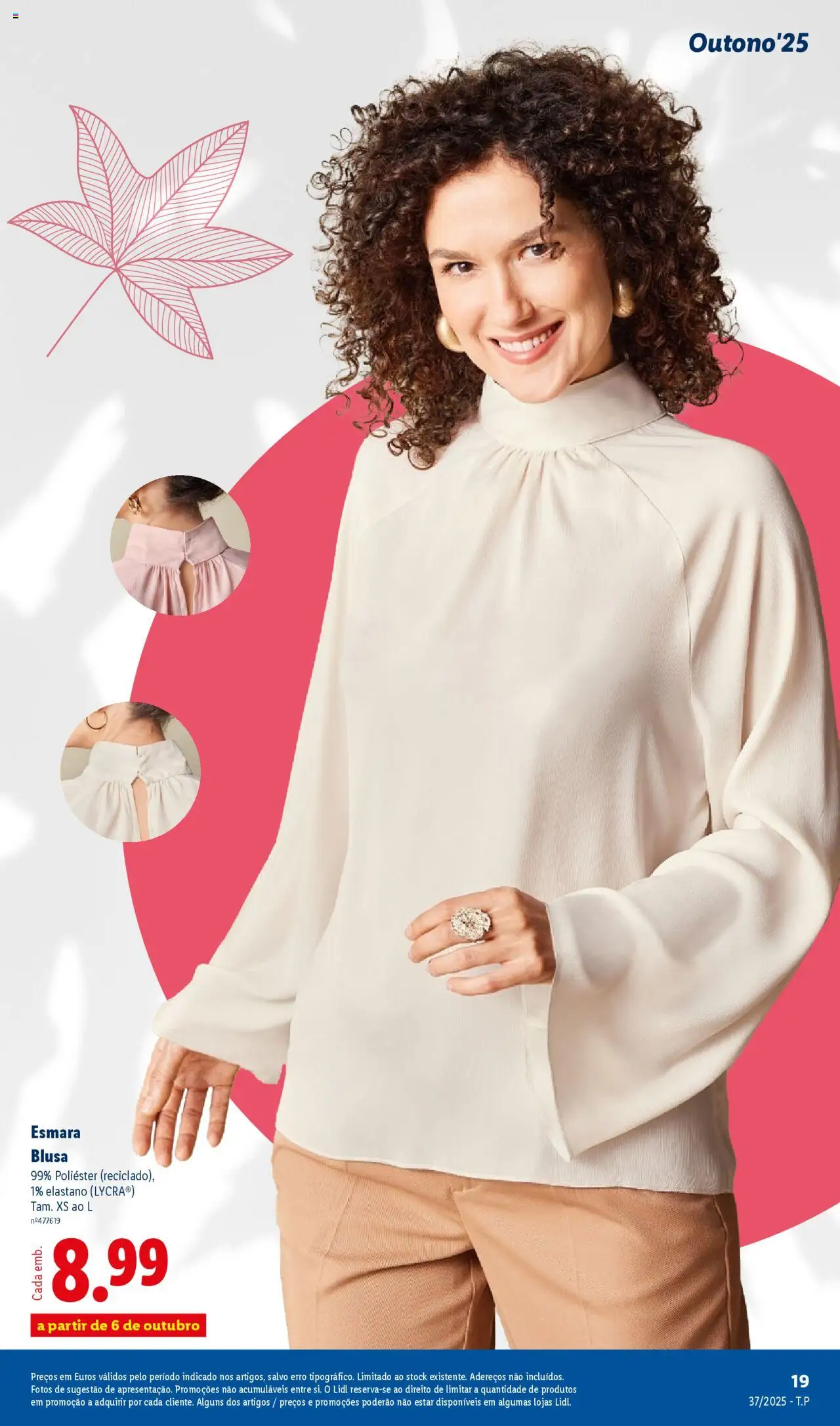 Lidl - Coleção Outono │ válido de 08.09.2025 | Página: 19 | Produtos: Blusa