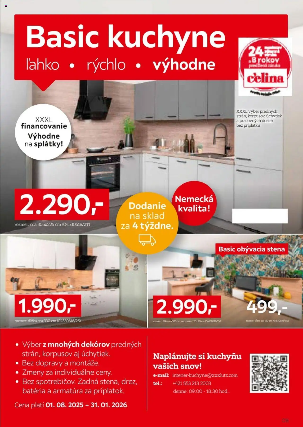 XXXLutz byť verným zákazníkom sa naozaj oplatí │ platný od 01.08.2025 | Strana: 8 | Produkty: Obývacia stena, Batéria, Kuchyne