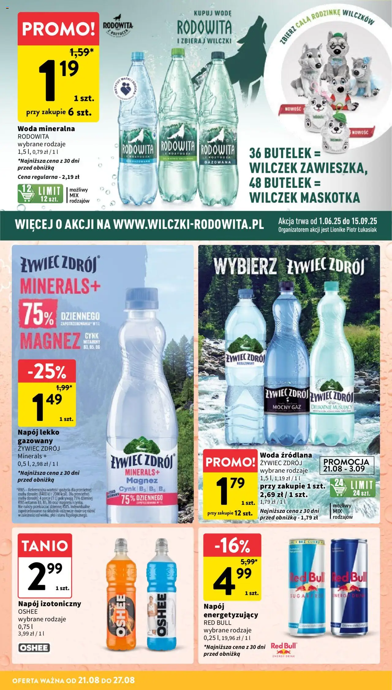 Intermarche Gazetka od 21.08.2025 | Strona: 28 | Produkty: Red bull, Woda źródlana, Woda