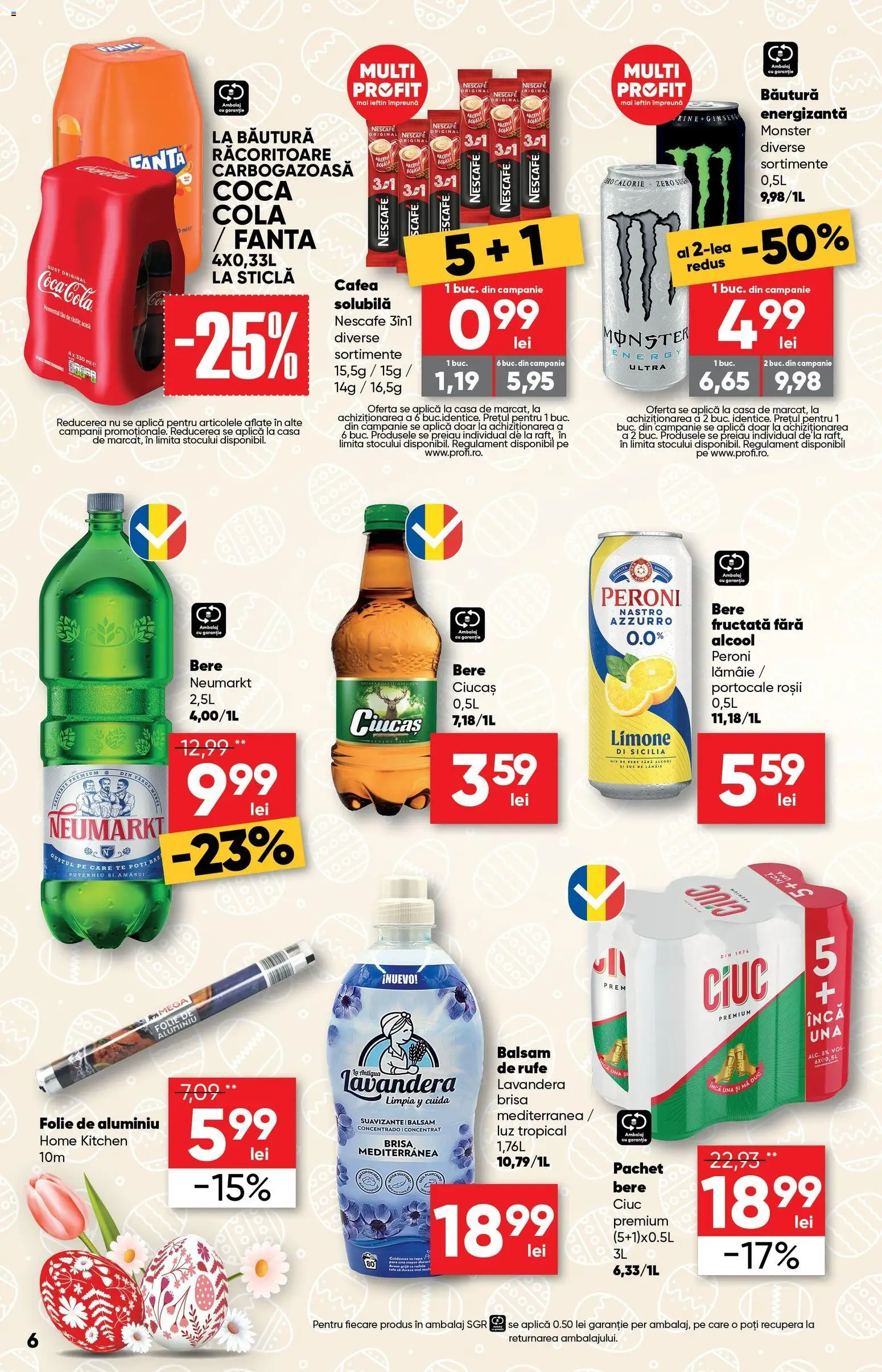Noul catalog Profi – valabil de la 18.03.2026 | Pagină: 6 | Produse: Amerikan servis, Cafea, Bere, Lămâie