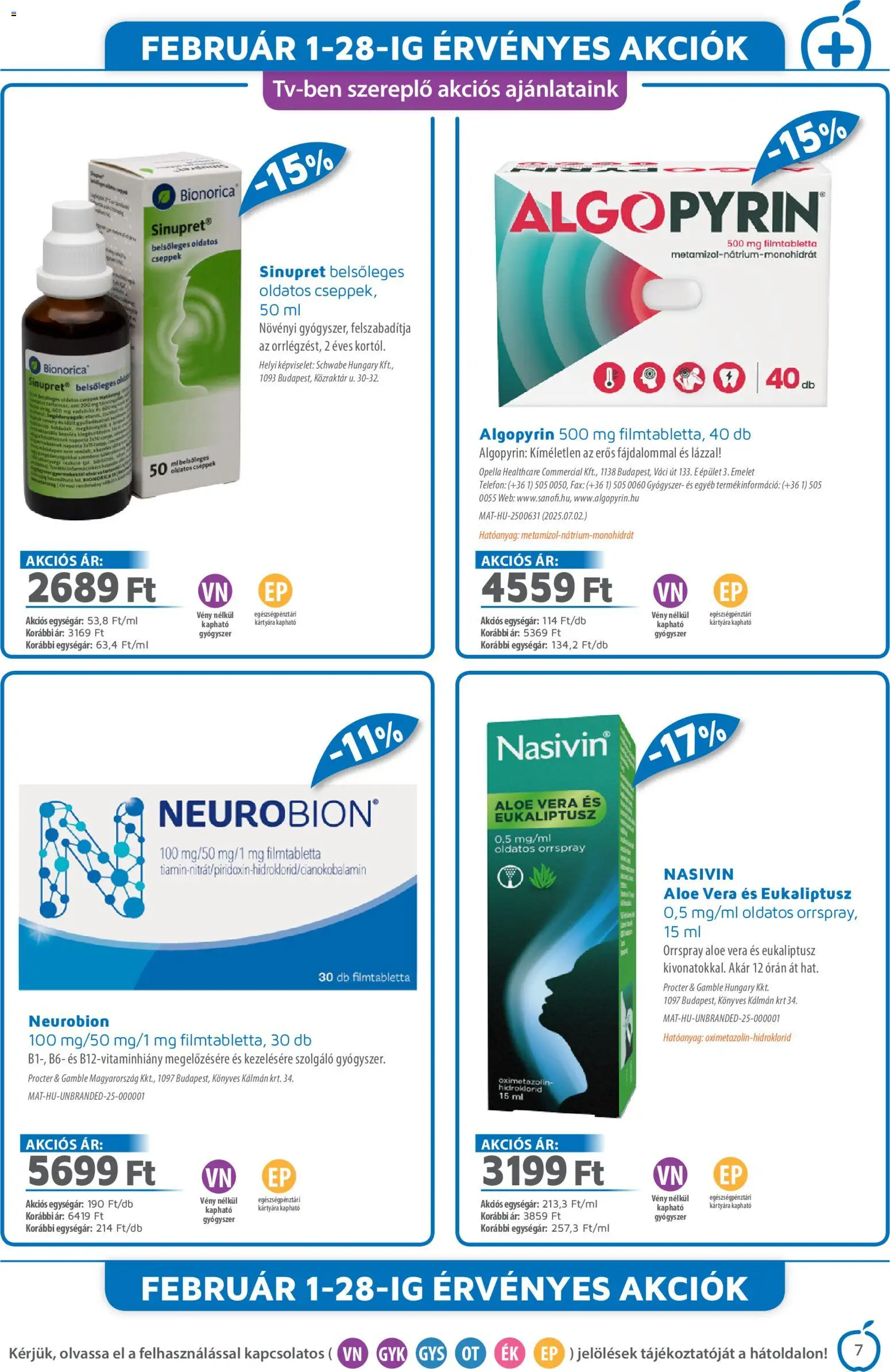 Alma Gyógyszertárak akciós ujság - amely érvényes a következő dátumtól: 01.02.2026 | Oldal: 7 | Termékek: Aloe vera