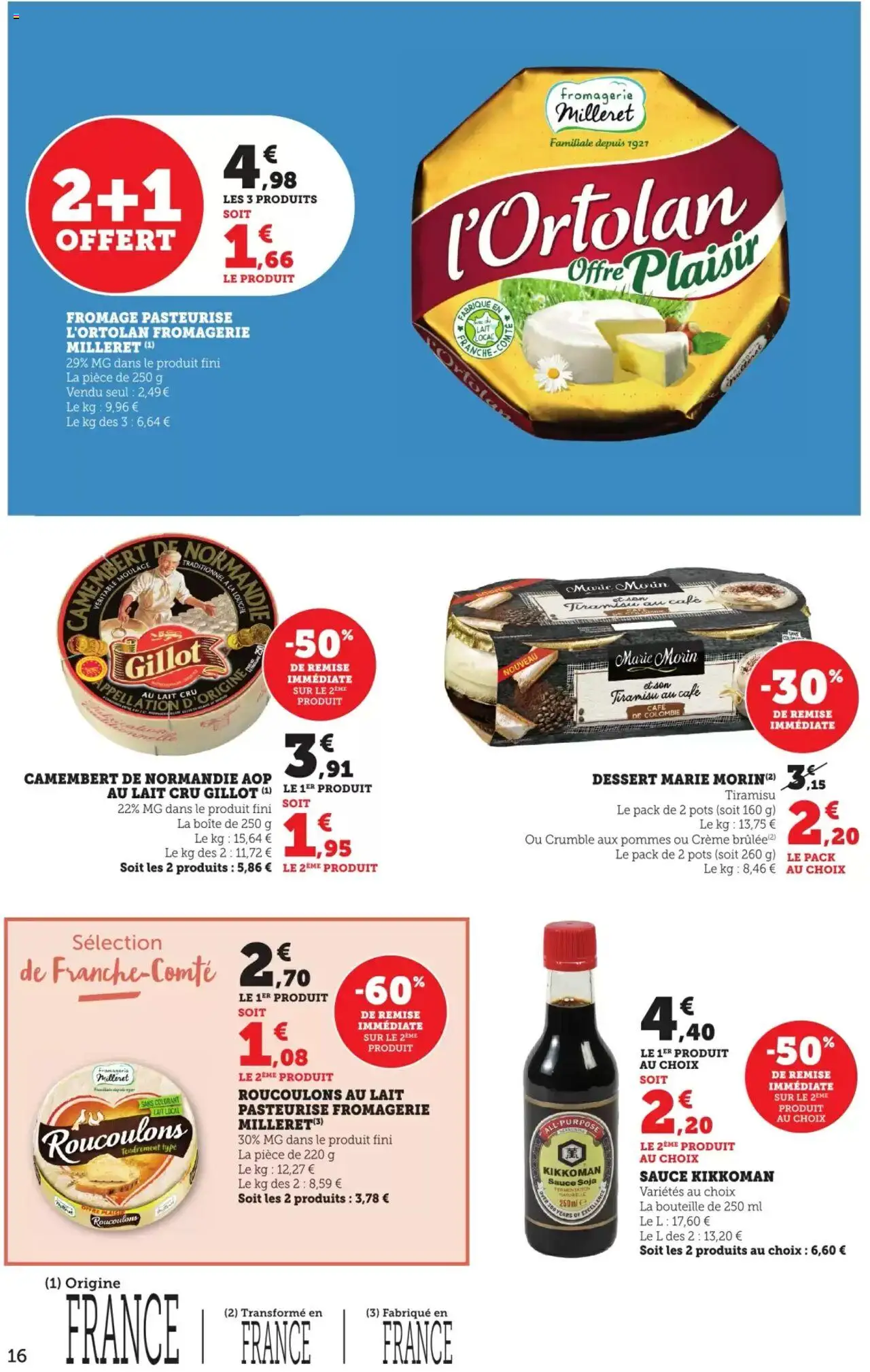  | Page: 16 | Produits: Fromage, Café, Pommes, Crème