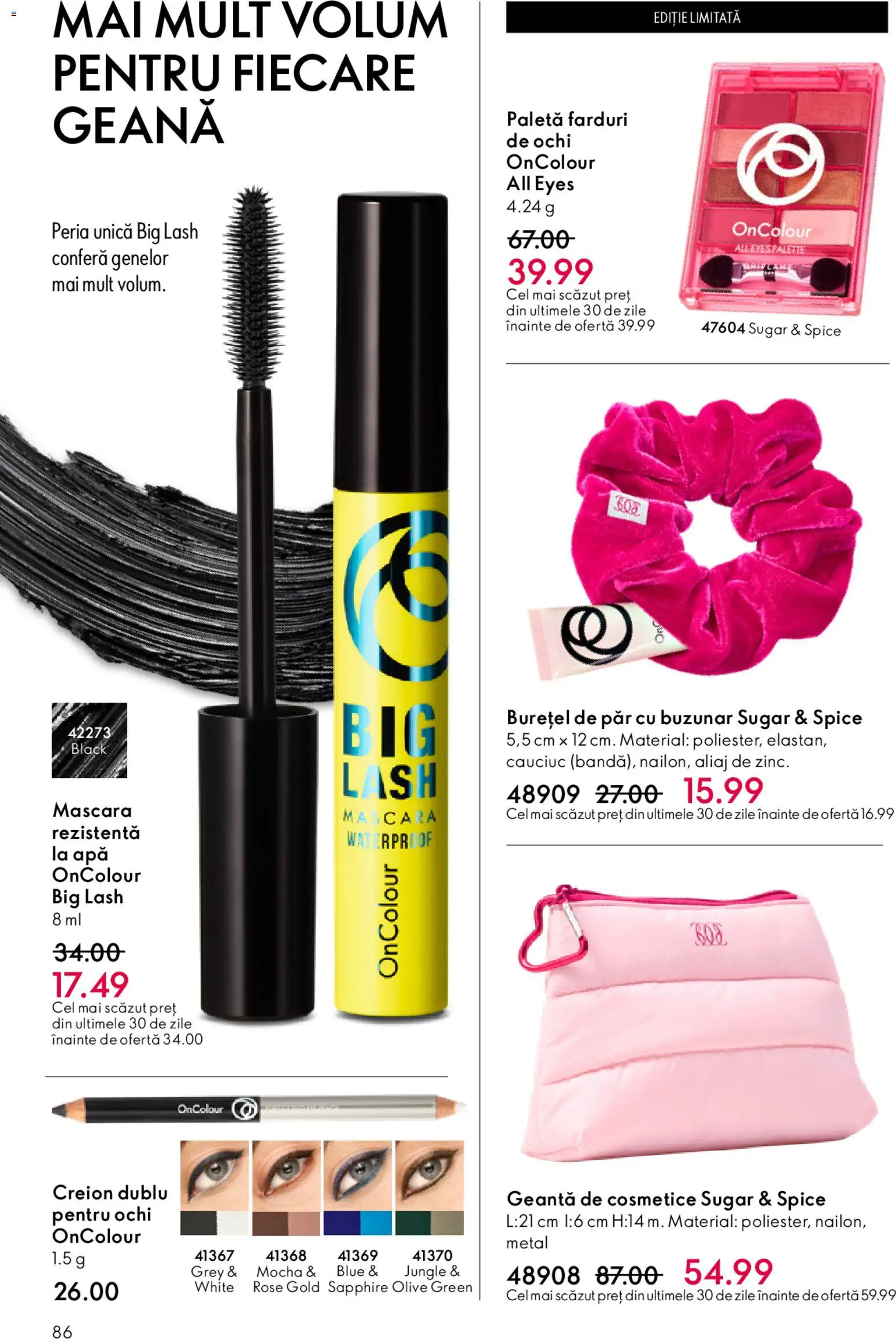 Noul catalog Oriflame – valabil de la 04.03.2026 | Pagină: 86 | Produse: Geantă, Mascara, Apă