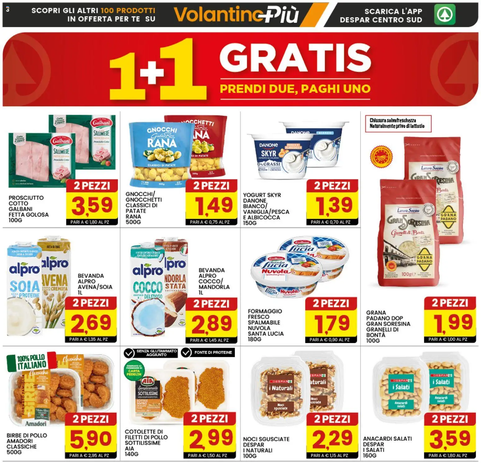 Volantino Interspar del 23.02.2026 | Pagina: 3 | Prodotti: Yogurt, Pollo, Formaggio, Cocco