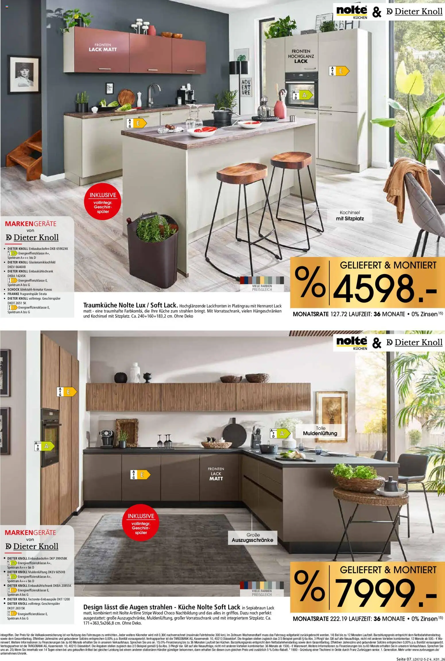 Zurbrüggen  Küchen-Spezial – gültig ab 13.12.2025 | Seite: 7 | Produkte: Geschirrspüler, Küche, Kuchen