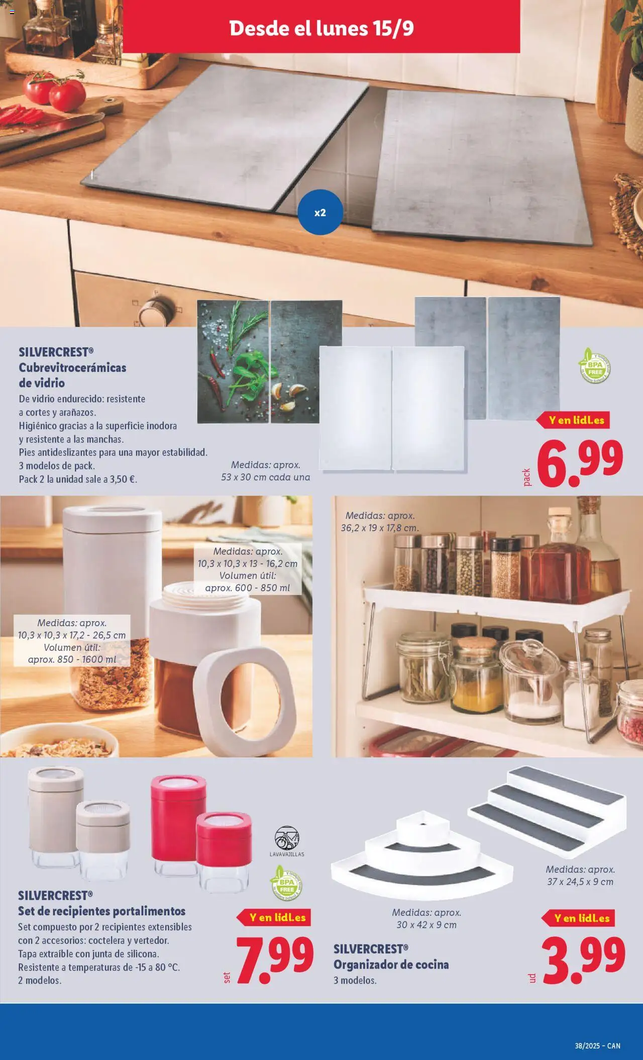 Lidl - Canarias │ válido desde el 15.09.2025 | Página: 7 | Productos: Organizador de cocina, Organizador, Cocina, Lavavajillas