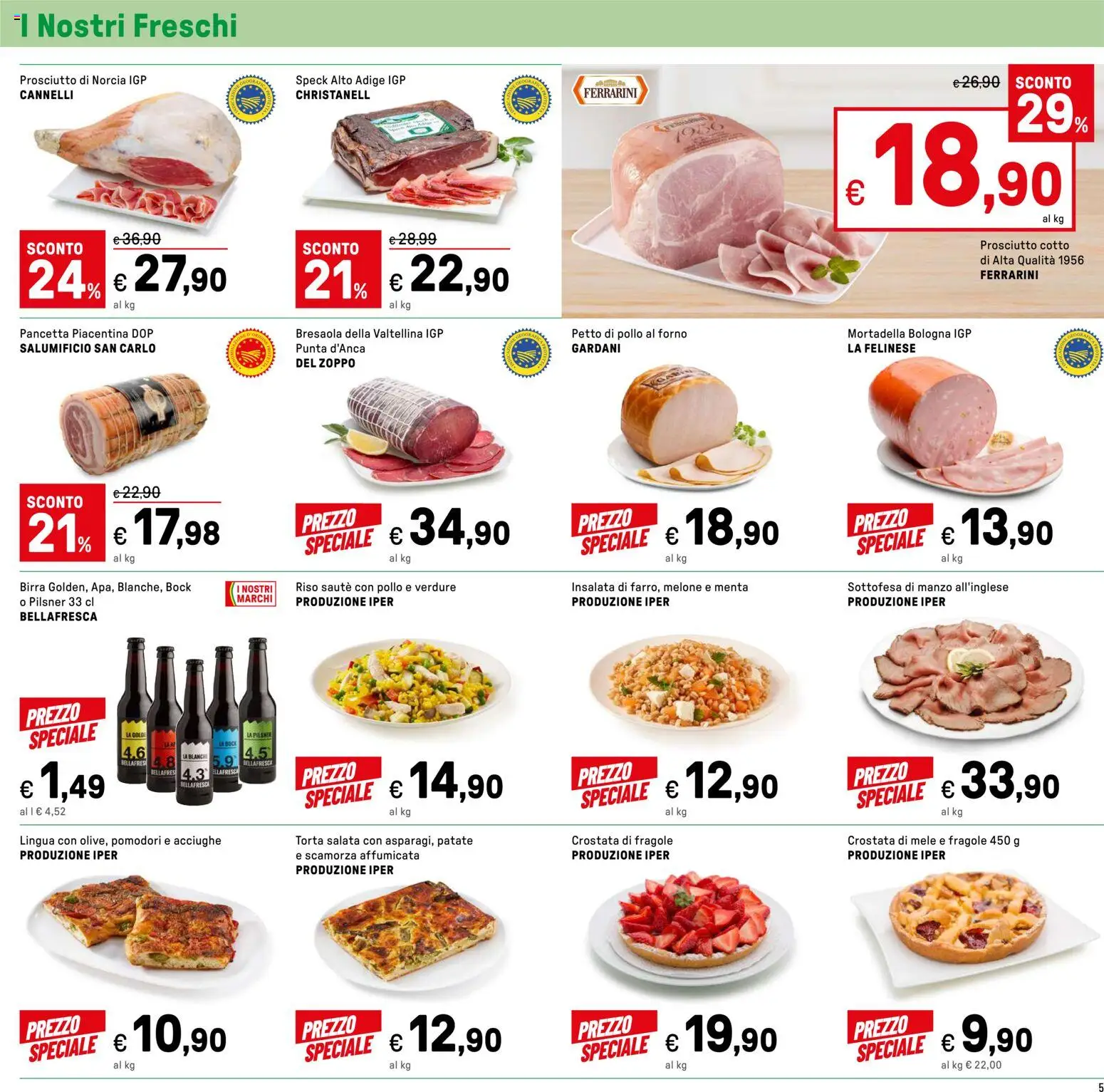 Volantino Iper del 16.04.2026 | Pagina: 5 | Prodotti: Pollo, Riso, Bresaola, Melone