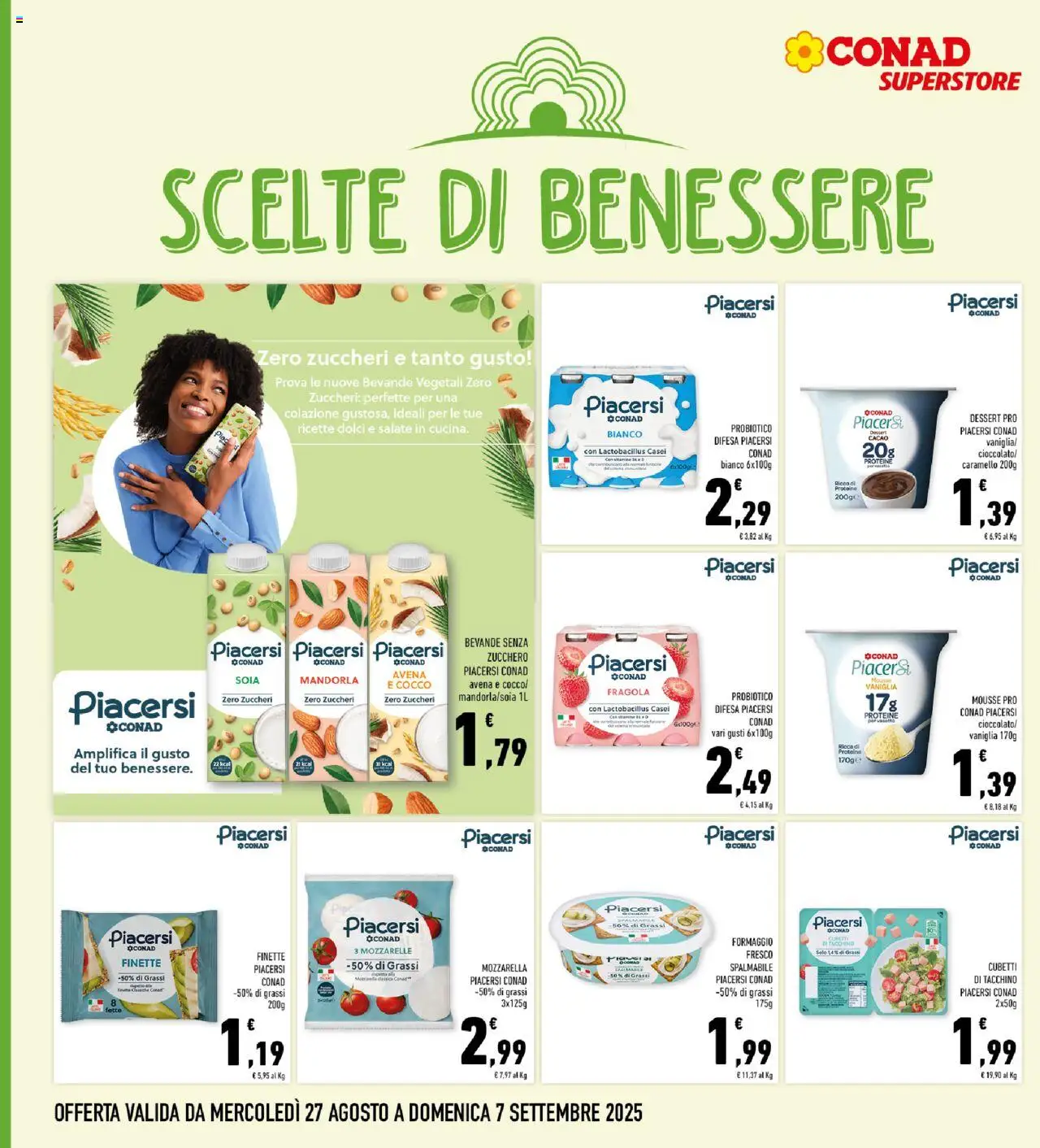 Volantino Conad del 27.08.2025 | Pagina: 12 | Prodotti: Tacchino, Mozzarella, The, Cocco