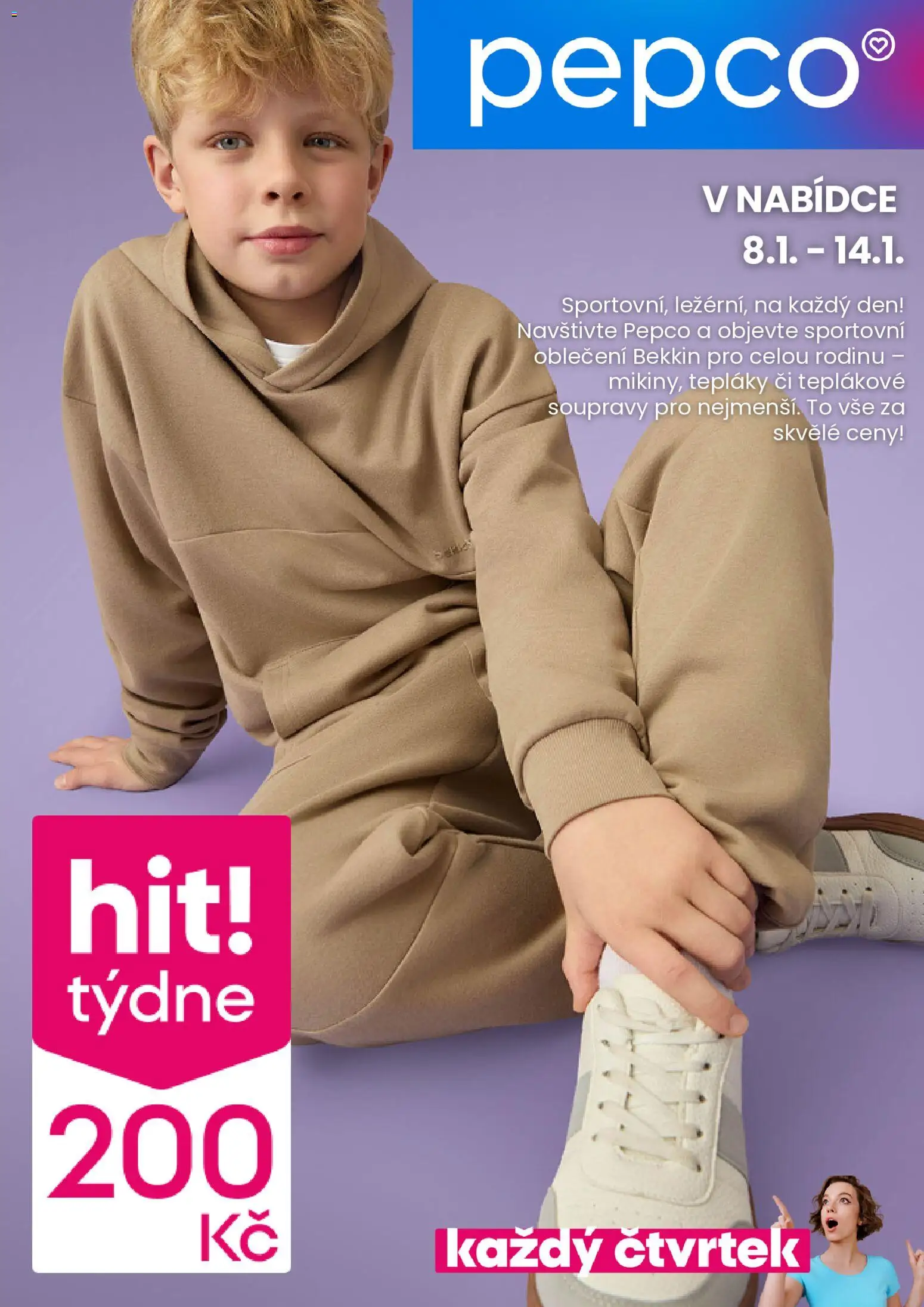 Pepco leták od 08.01.2026 | Strana: 1 | Produkty: Sportovní oblečení, Tepláky, Oblečení