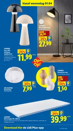 Lidl folder week 14  - Voorbeeld van een folder van Lidl, geldig van 30.03.2026 | Pagina: 44 | Producten: Ledlamp, Collations pour chiens, Vaas, Lamp