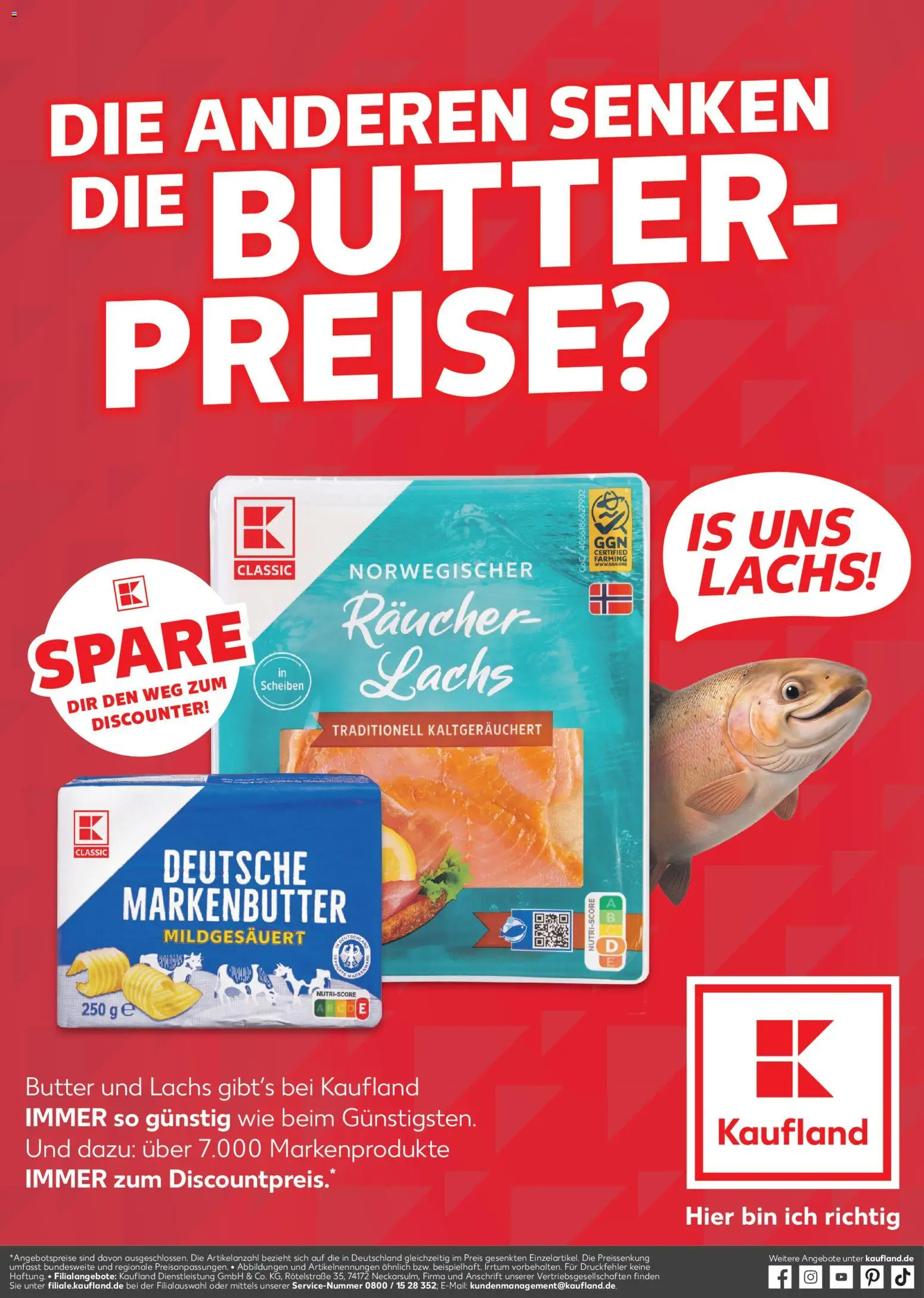 Kaufland prospekt Rostock	 – gültig ab 02.12.2025 | Seite: 1 | Produkte: Butter, Lachs