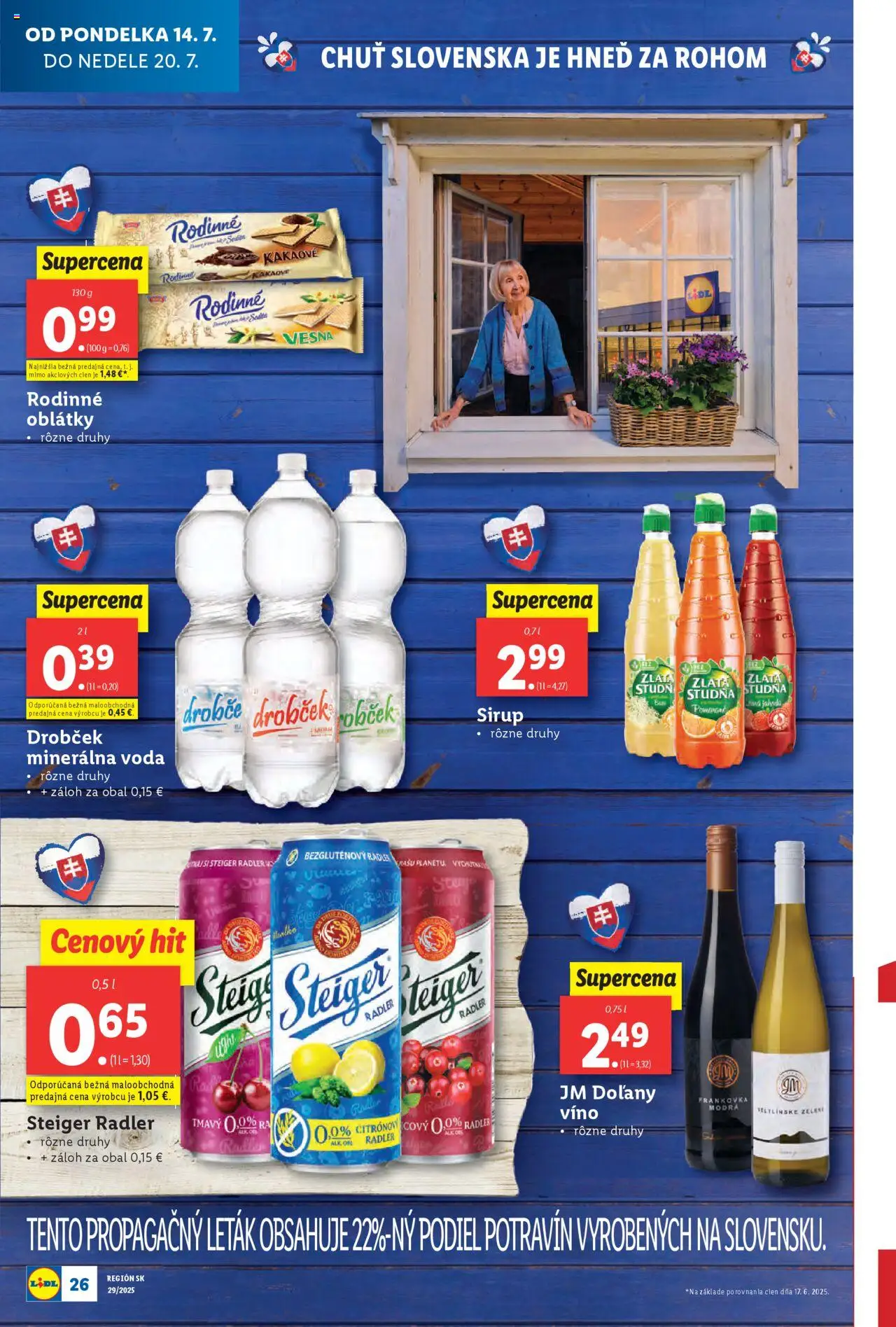 Lidl leták │ platný od 14.07.2025 | Strana: 28 | Produkty: Víno, Steiger, Voda, Minerálna voda