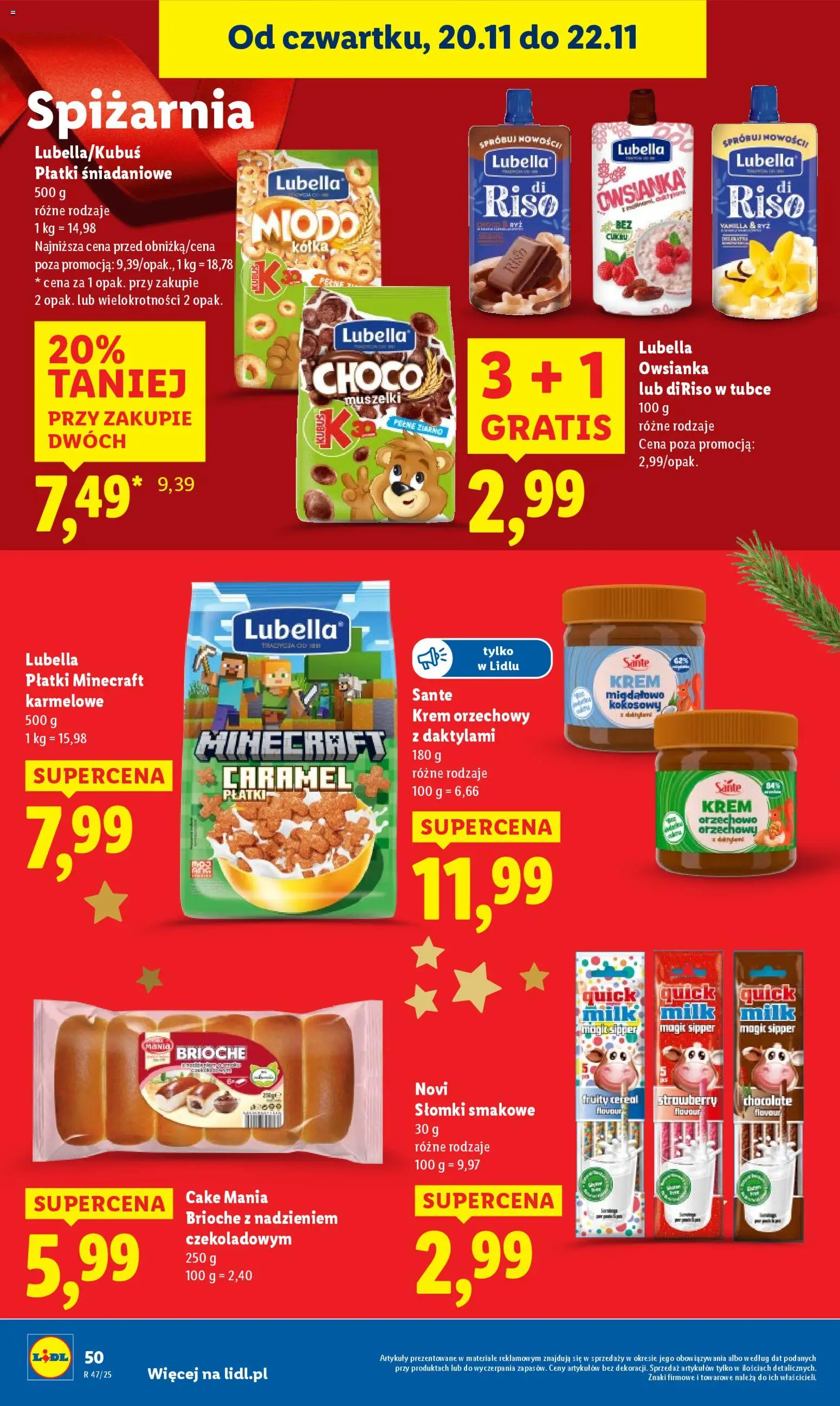 Lidl Gazetka od 20.11.2025 | Strona: 54 | Produkty: Owsianka, Płatki śniadaniowe, Płatki, Krem