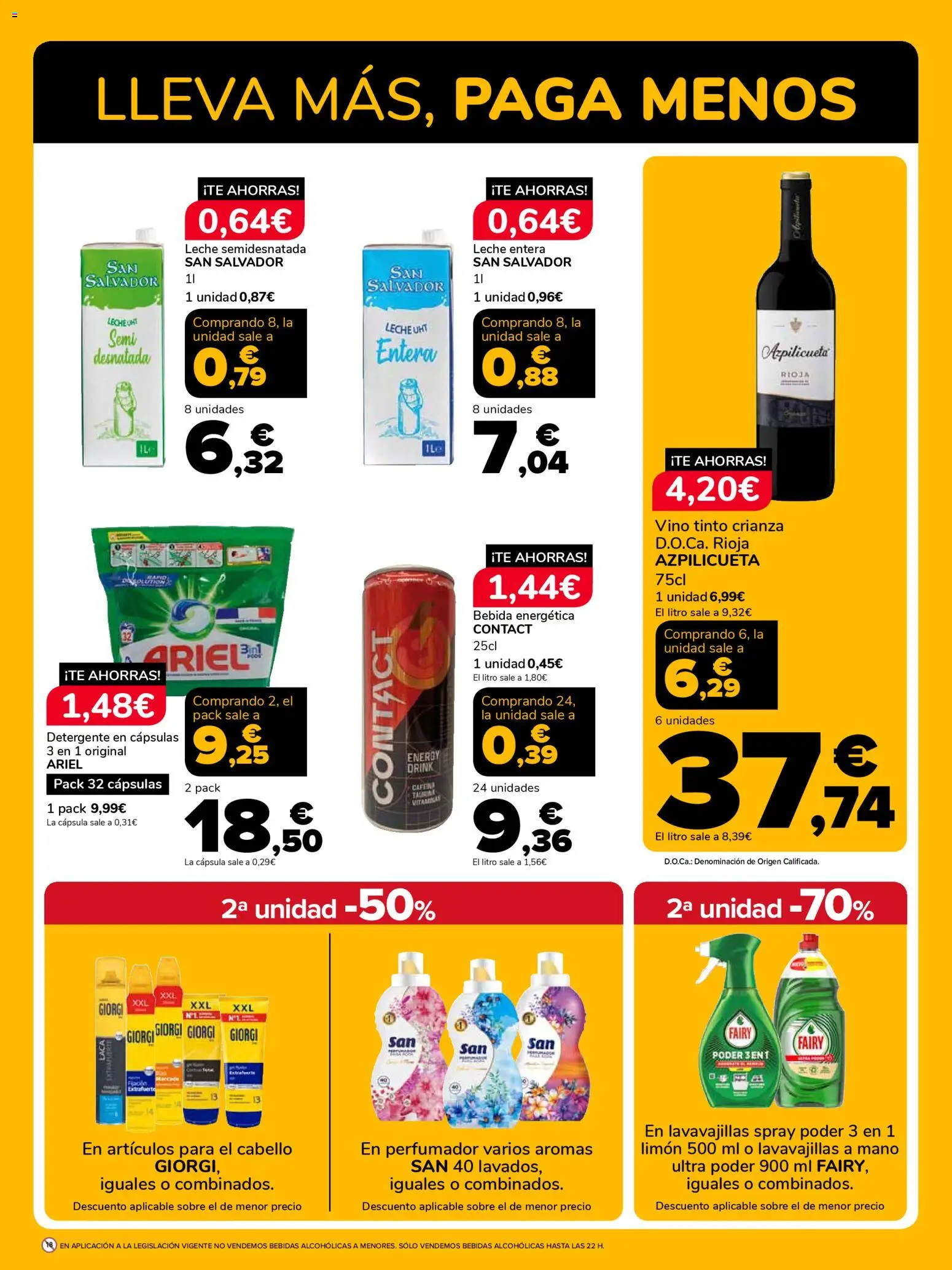 Supeco folleto │ válido desde el 31.03.2026 | Página: 7 | Productos: Leche entera, Detergente, Vino, Lavavajillas