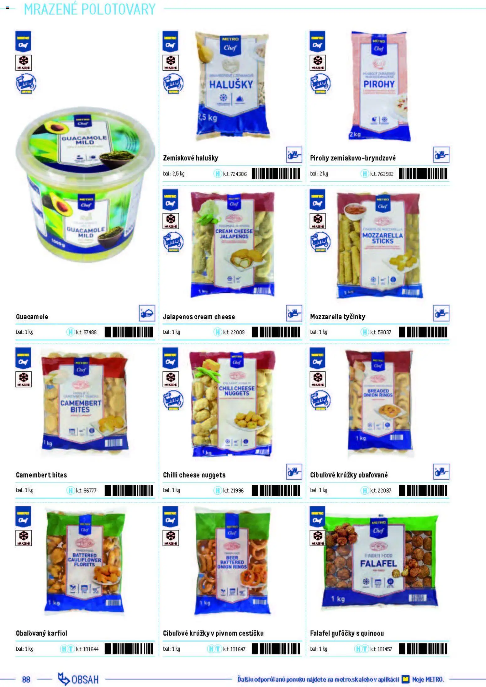 Nové Metro akcie – leták je platný od 05.12.2025 | Strana: 88 | Produkty: Pirohy, Mozzarella, Chilli, Karfiol