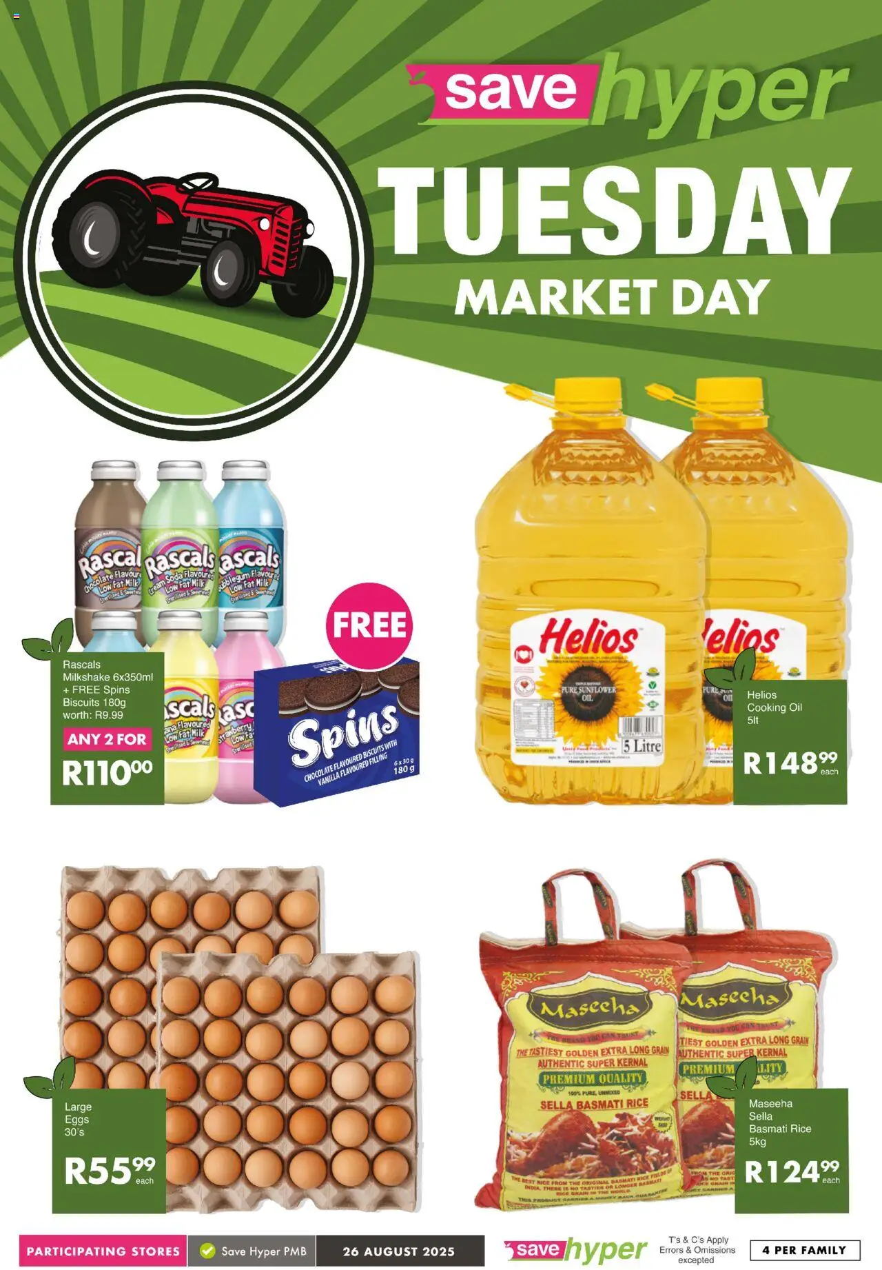 Save Market Day │ valid from 26.08.2025 | Page: 10 | Products: Eggs, Oil, Chocolate, Cream