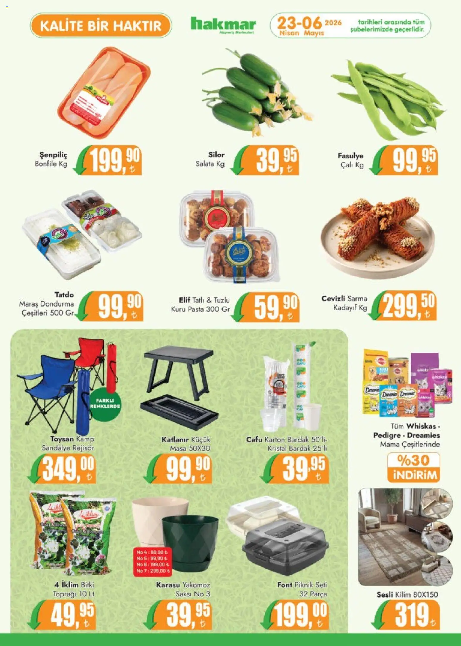 Hakmar Katalog - 23.04.2026 tarihinden itibaren geçerlidir | Sayfa: 8 | Ürünler: Fasulye, Masa, Sandalye, Salata