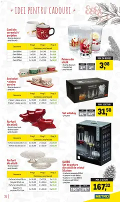Ofertele Metro valabile de la 18.11.2025 | Pagină: 31 | Produse: Bol, Tort, Farfurie, Apă